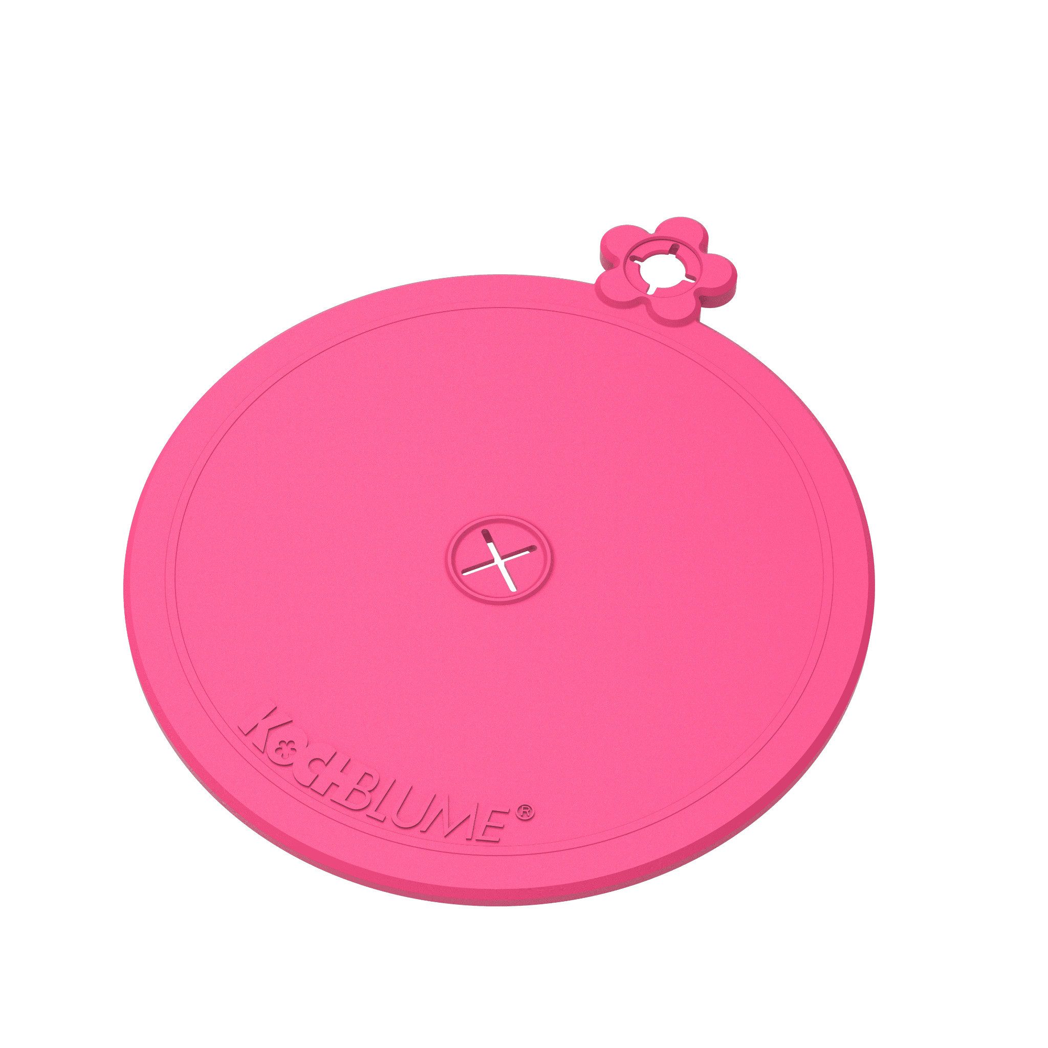 Kochblume Glasuntersetzer Kochblume Glasabdeckung mit Trinkhalmfunktion 3-tlg. in pink