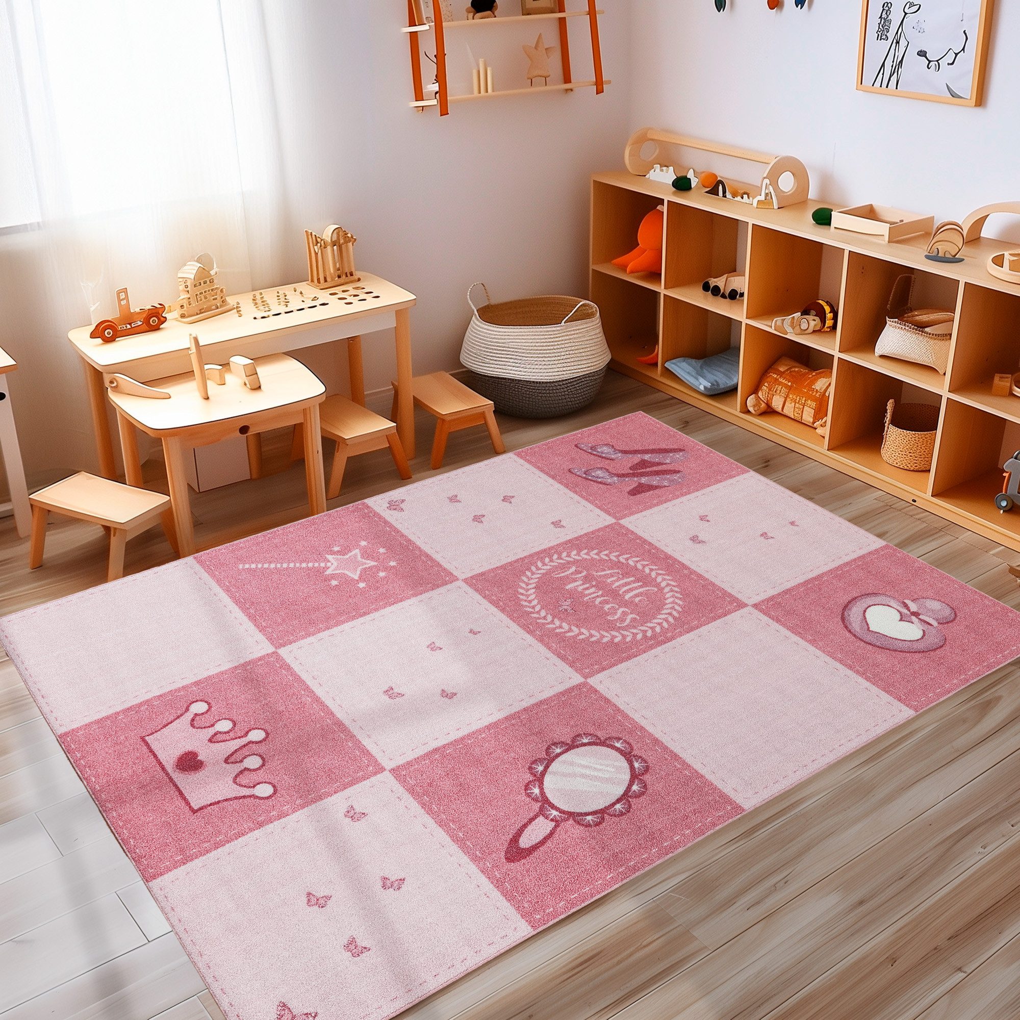 Carpettex Kinderteppich Prinzessin-Design, Rechteckig, Höhe: 7 mm, Teppich günstig online kaufen