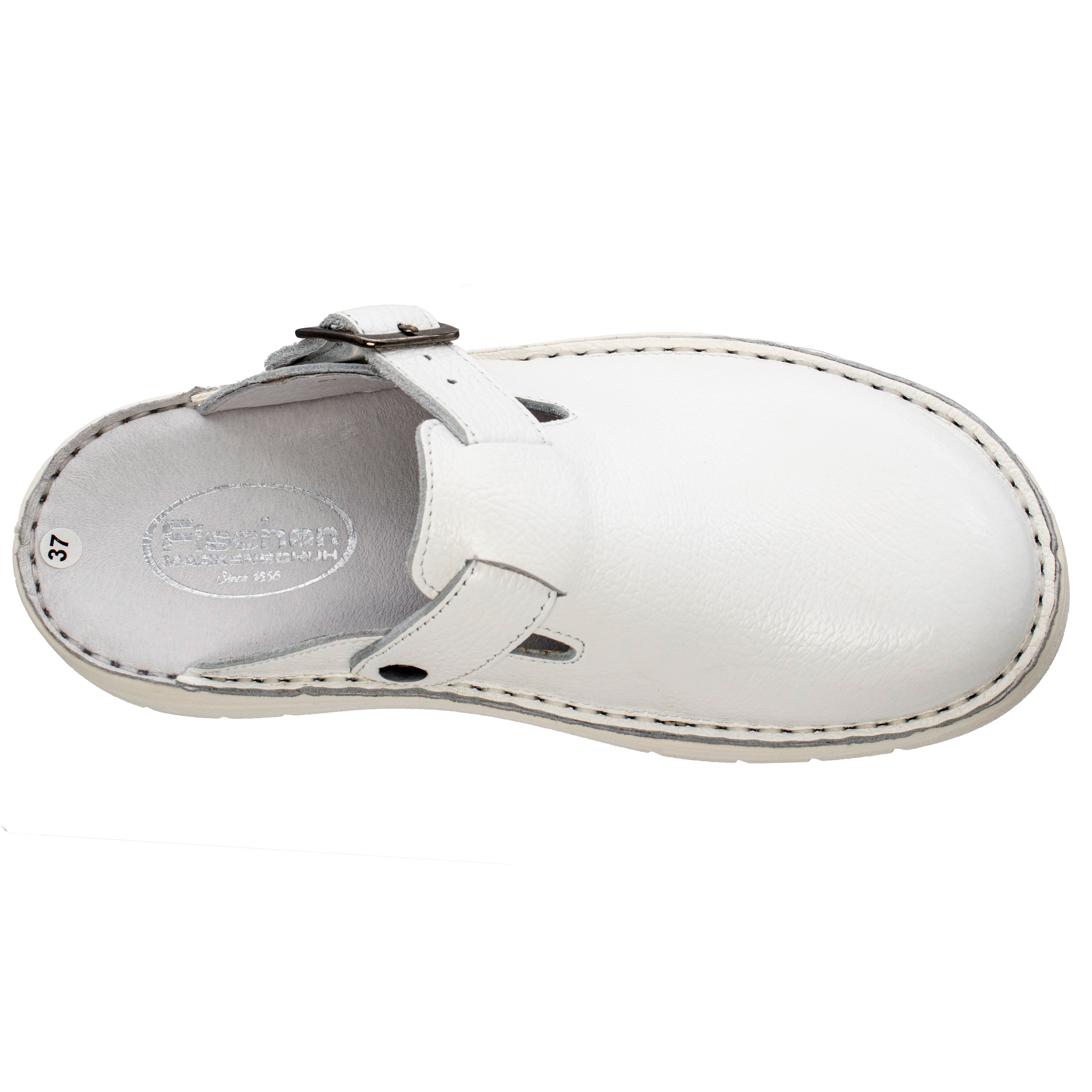 Fischer-Markenschuh Sina Pantolette aus Nappaleder, gepolstertes Lederfußbett