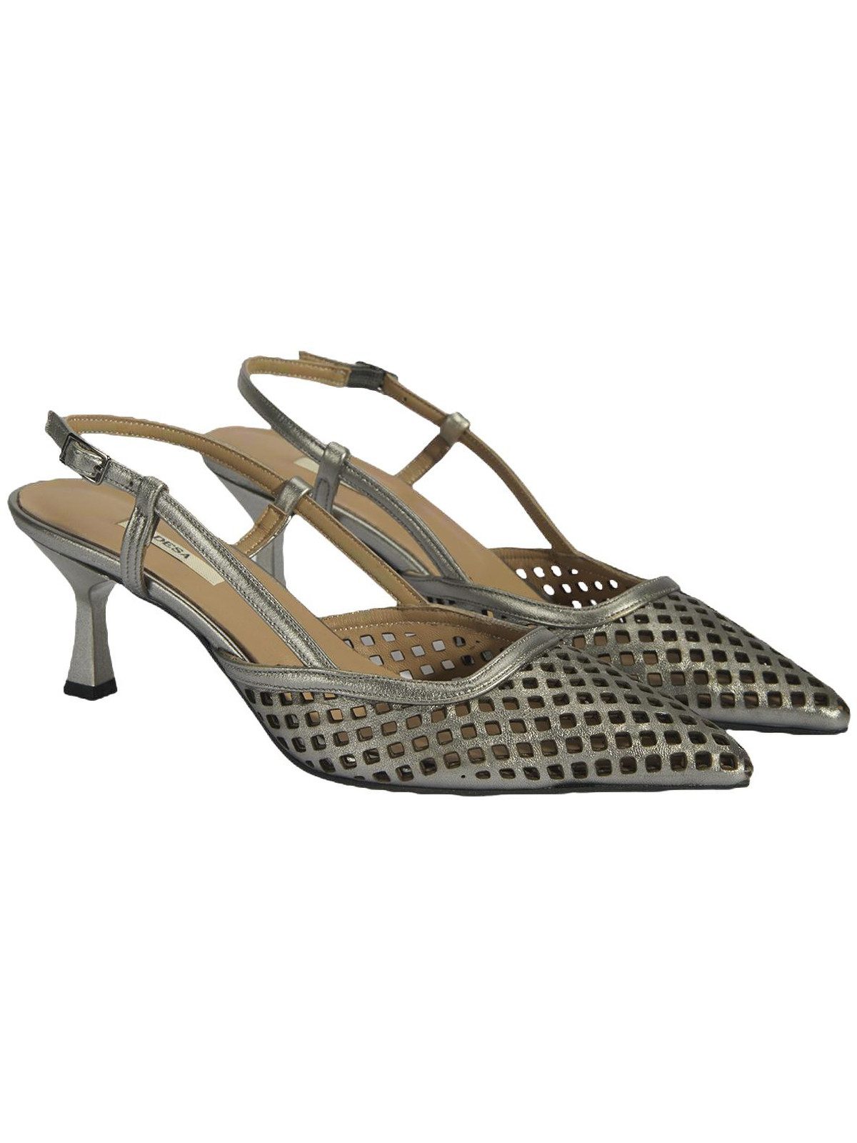 Desa Damen-Slipper – Obermaterial und Futter aus Leder, Stilettoabsatz, el Pumps