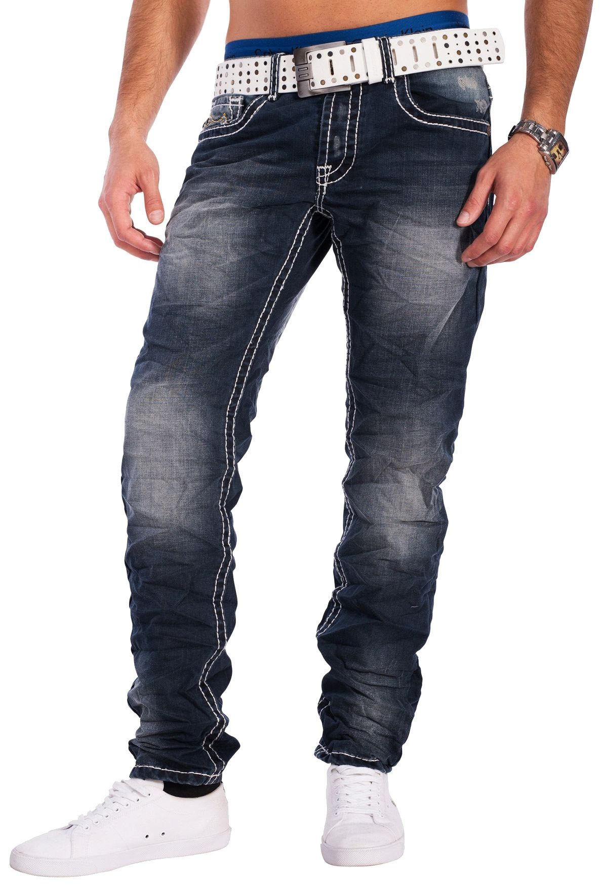 Jeansnet Slim-fit-Jeans »1431« (slim fit, 1-tlg., Knöpfe) Herren Jeans  Turin weiße Ziernähte online kaufen | OTTO