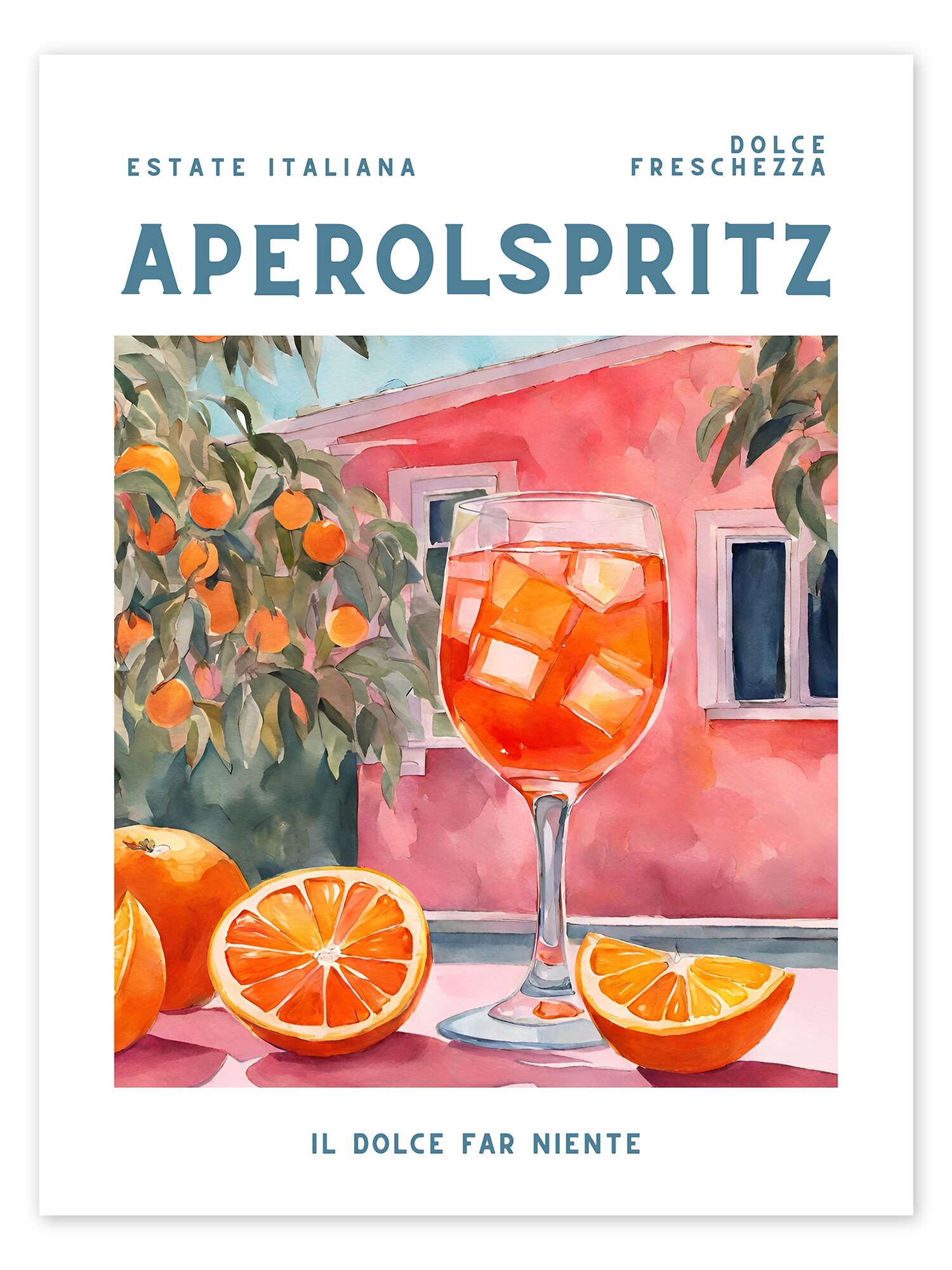 Posterlounge Wandbild Estate Italiana - Aperol Spritz, Ohkimiko, erhältlich günstig online kaufen