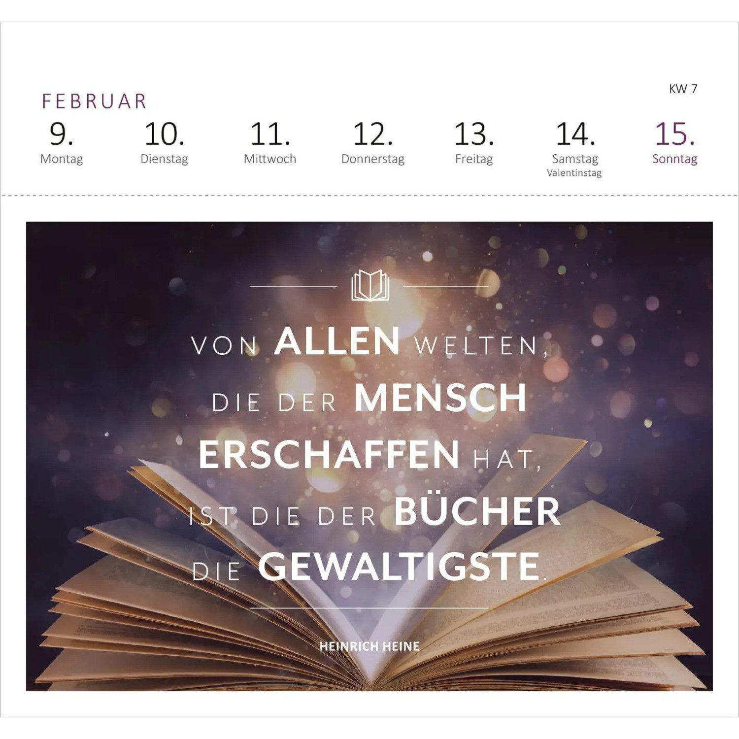Ars Edition Tischkalender Postkartenkalender Feel the love 2026