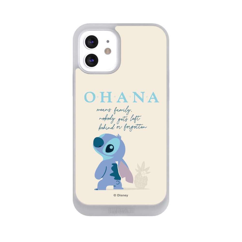 NIVOCASE Handyhülle Lilo & Stitch Offizielles Lizenzprodukt Disney Ohana Stitch, Apple iPhone 12 Handyhülle Hülle NIVOpure Case Frozen