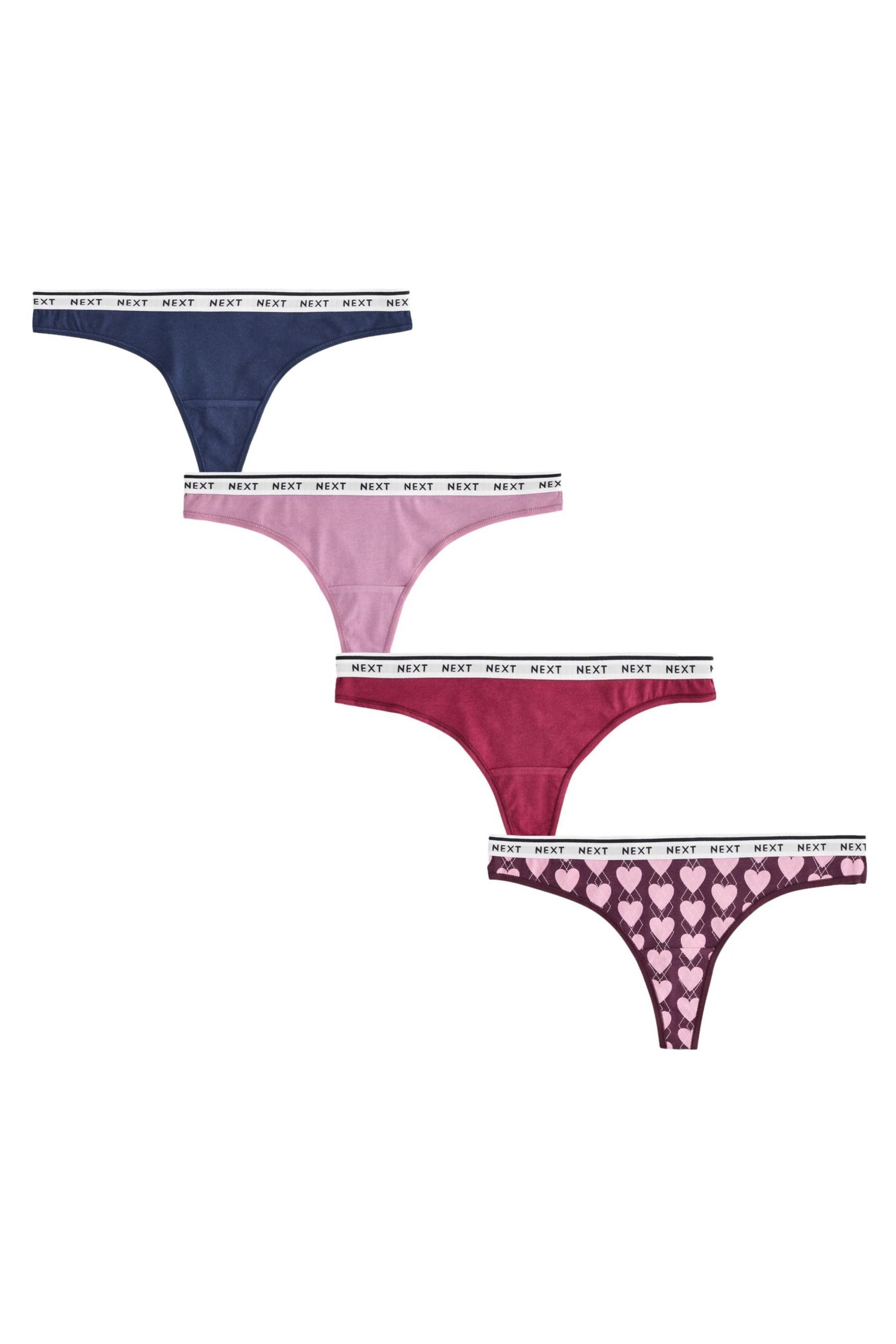 Next String Logo-Slips im 4er-Pack, Tanga (4-St)