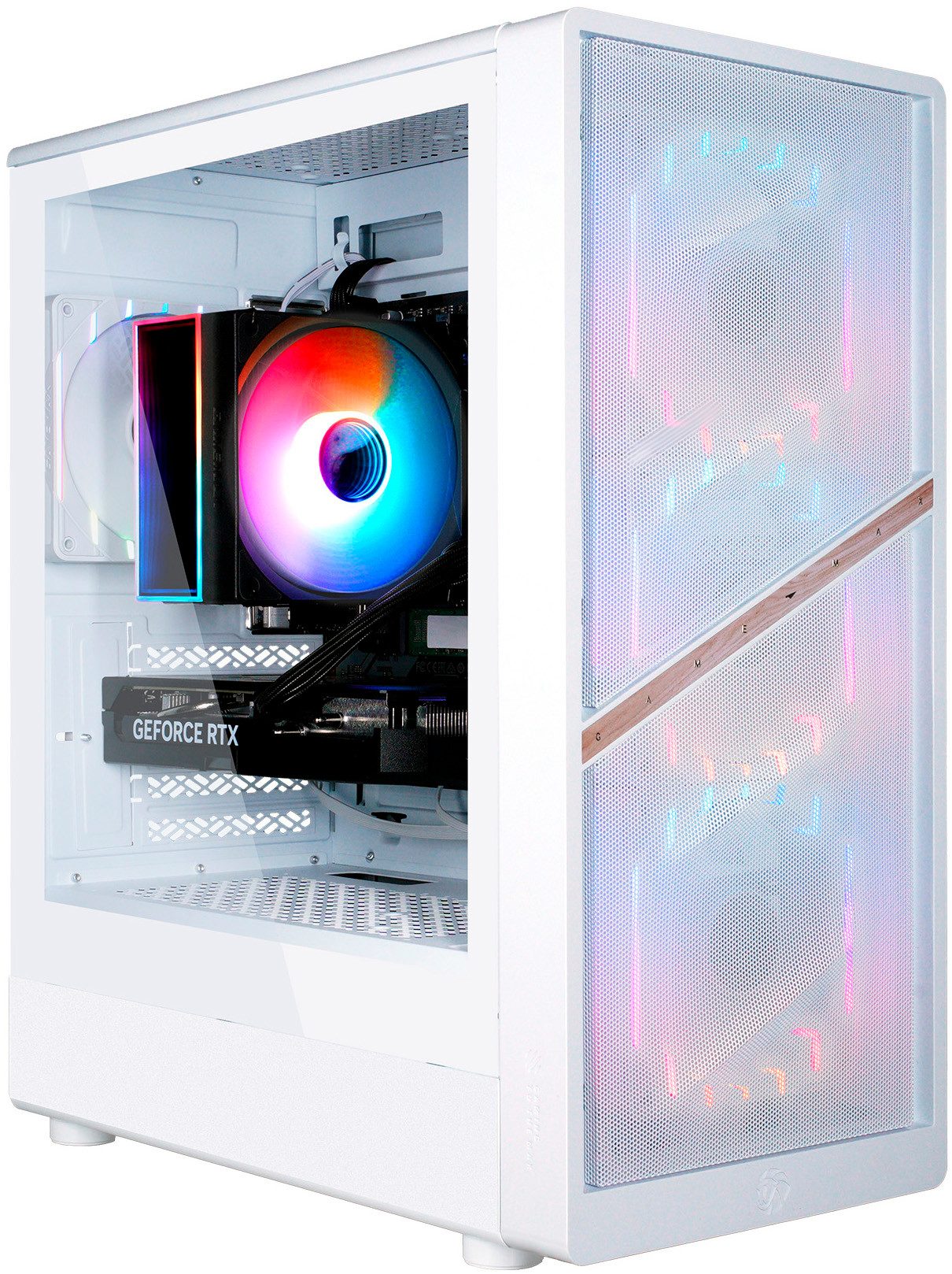 GAMEMAX MegaDeal AERIS MW 2865 AMD Ryzen 7 5700X 16GB 1TB SSD RTX 5060 Gaming-PC-Komplettsystem (32", AMD Ryzen 7 5700X, RTX 5060, 16 GB RAM, 1000 GB SSD, Windows 11 + MSI MAG 32C6X Curved Monitor 80cm (32)