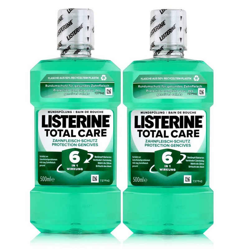 Listerine Mundspülung, Listerine Total Care Zahnfleisch-Schutz 500ml Mundspülung (2er Pack)