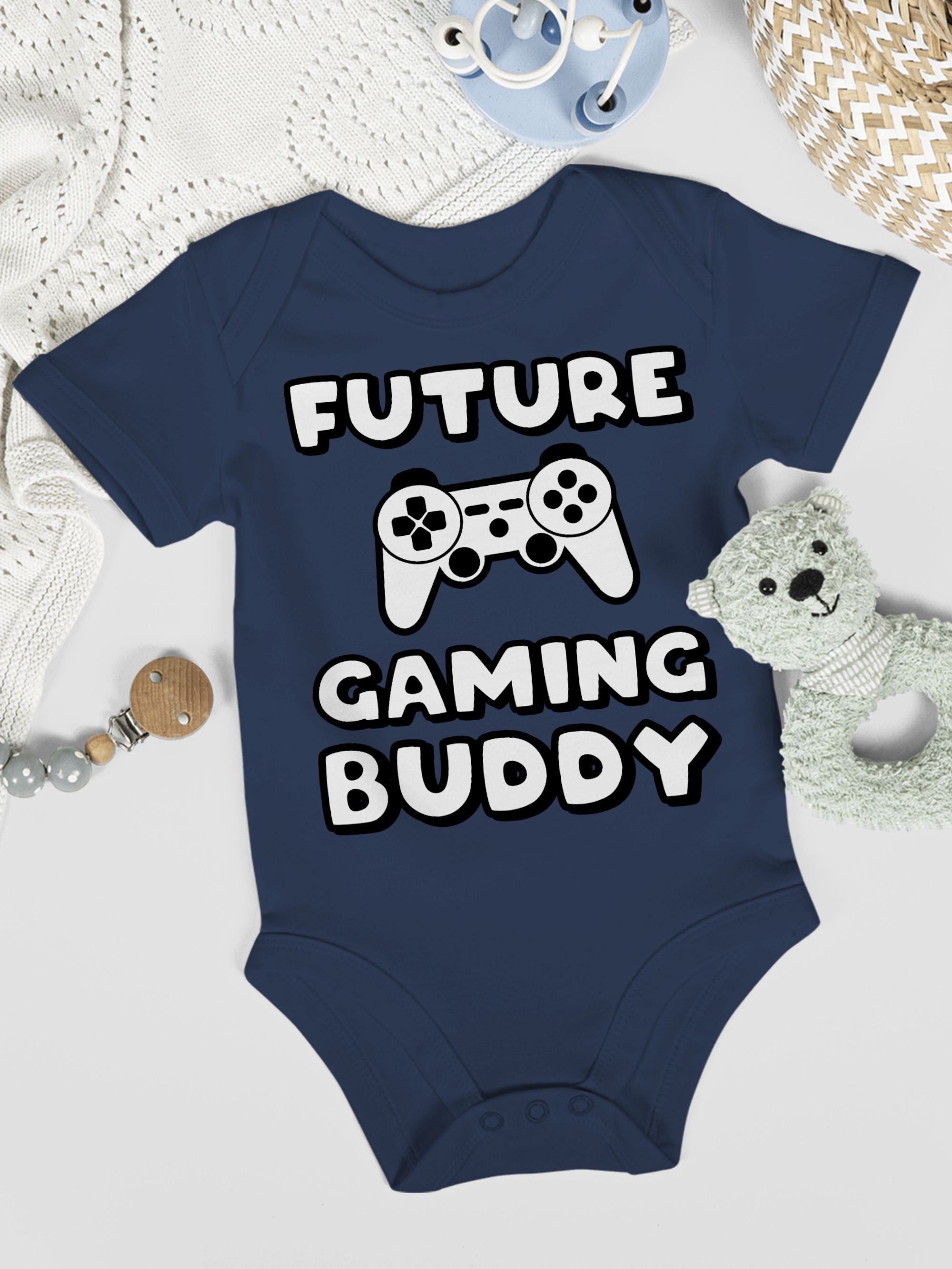 2 Blau Sprüche Shirtracer Baby Future Shirtbody Navy Buddy Gaming