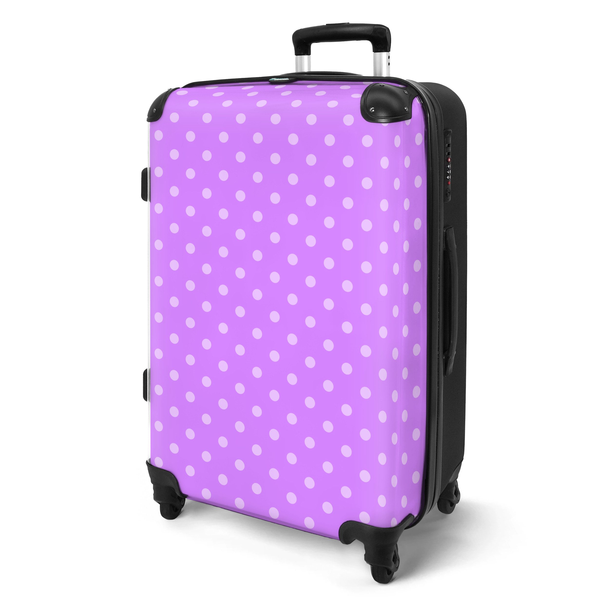 NoBoringSuitcases.com© Hartschalen-Trolley Lila - Muster - günstig online kaufen
