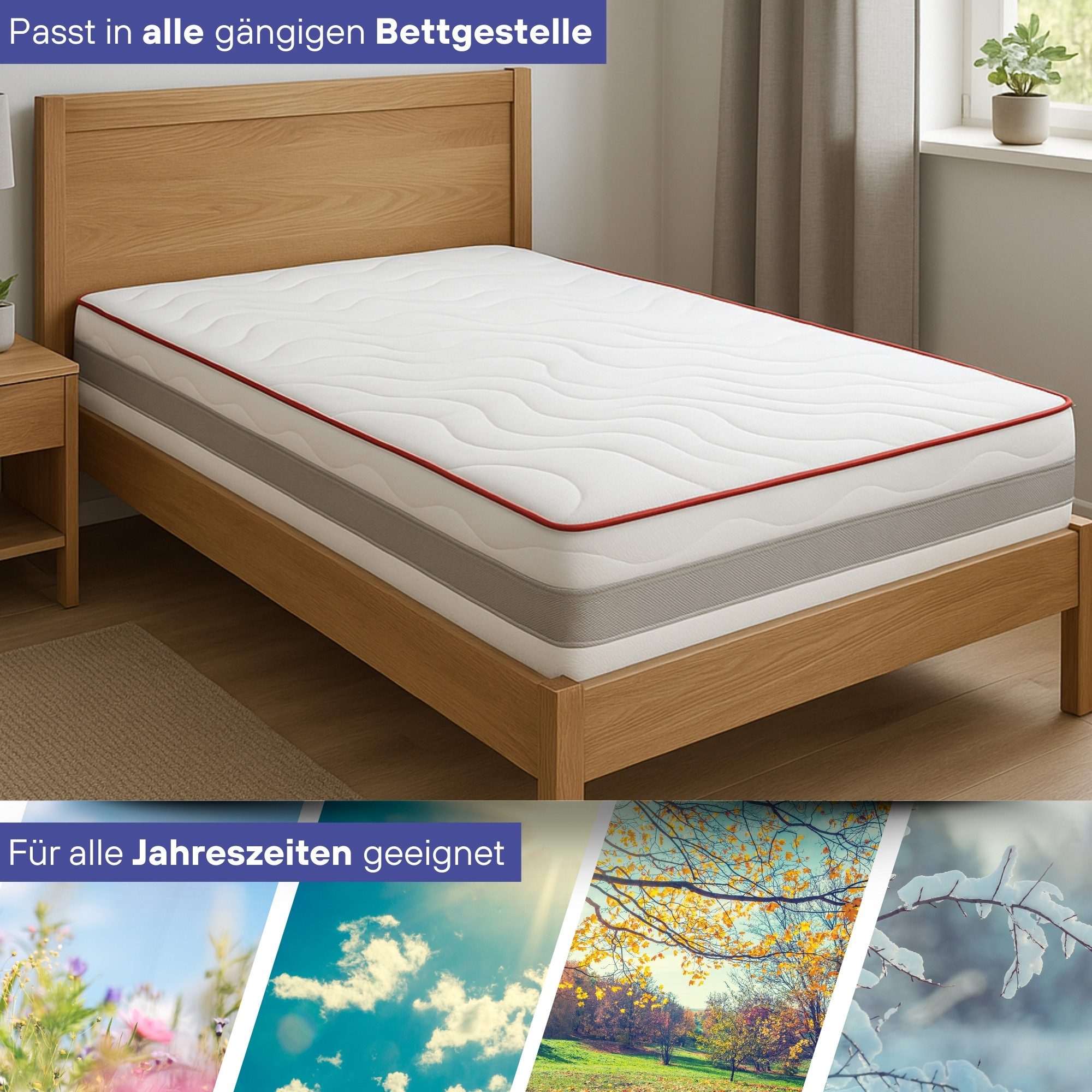Kaltschaummatratze Matratze FLEXX, 25cm hoch, Kaltschaummatratze Schaummatratze H2 H3, Arensberger, 25 cm hoch, (Matratze 160 x 200 cm), wendbar mit 7 Zonen & M – Bild 4 von 5