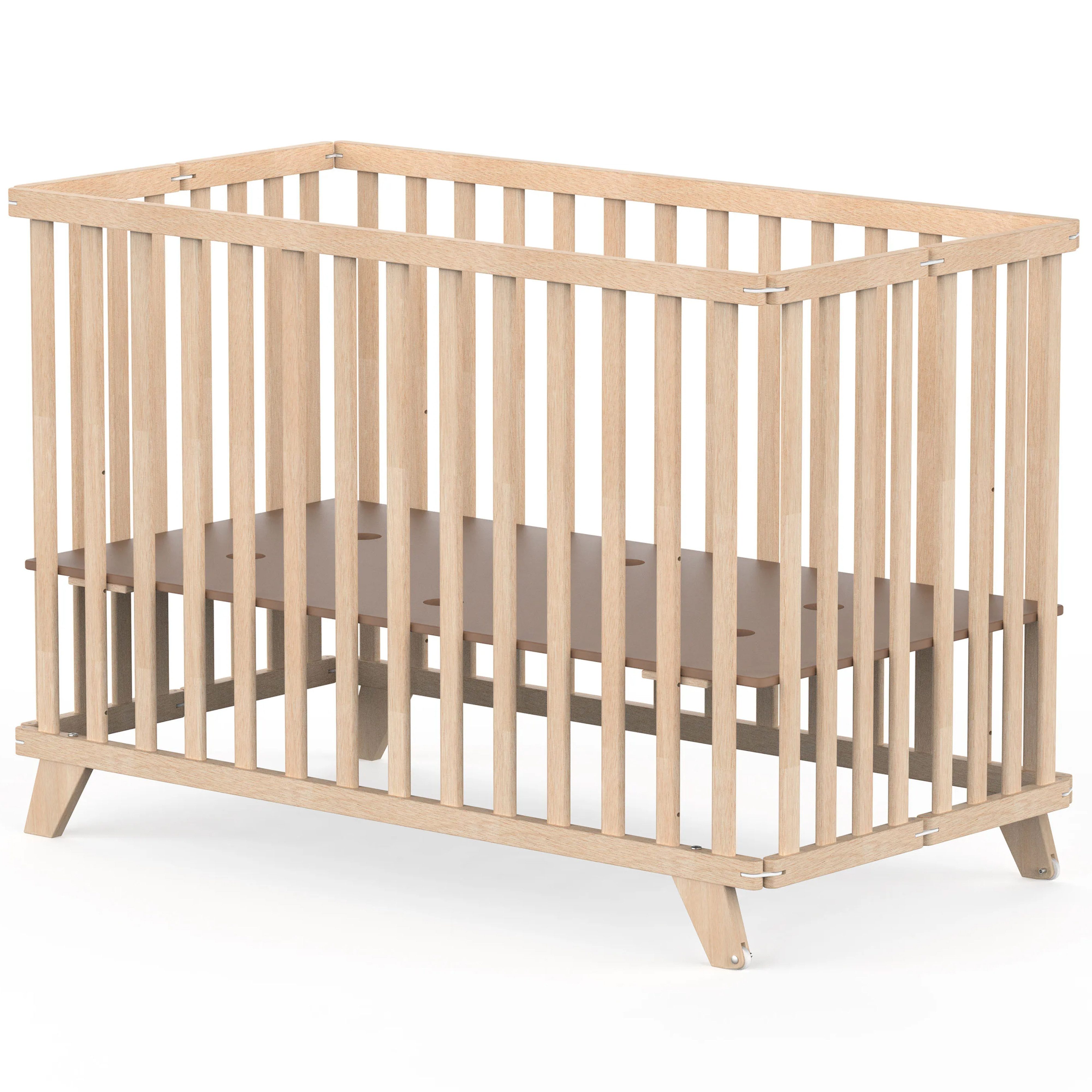 Geuther Kinderbett Kinderklappbett „Mayla“ – klappbar & mobil – 60 × 120 cm, Klappbar