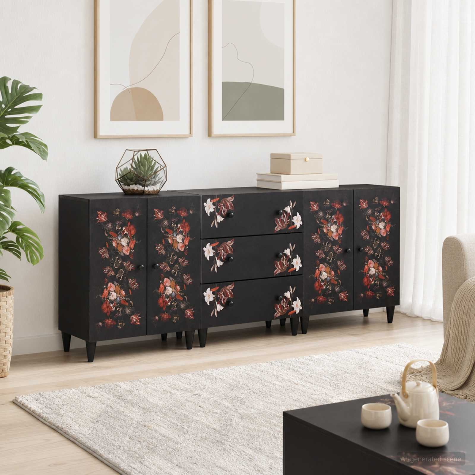 vidaXL Schranksystem Stauraumschränke 3 Stk. 180 x 33 x 75 cm Massivholz (3-St)
