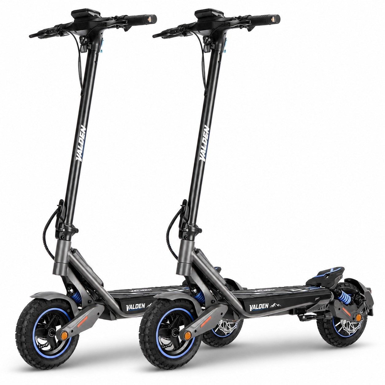 Valden E-Scooter GT mit Straßenzulassung 500 W 60 km Blinker pannensicher NFC Lock, 500 W, 20 km/h, 1000W Spitzenleistung, Vollfederung, 140 kg Tragkraft
