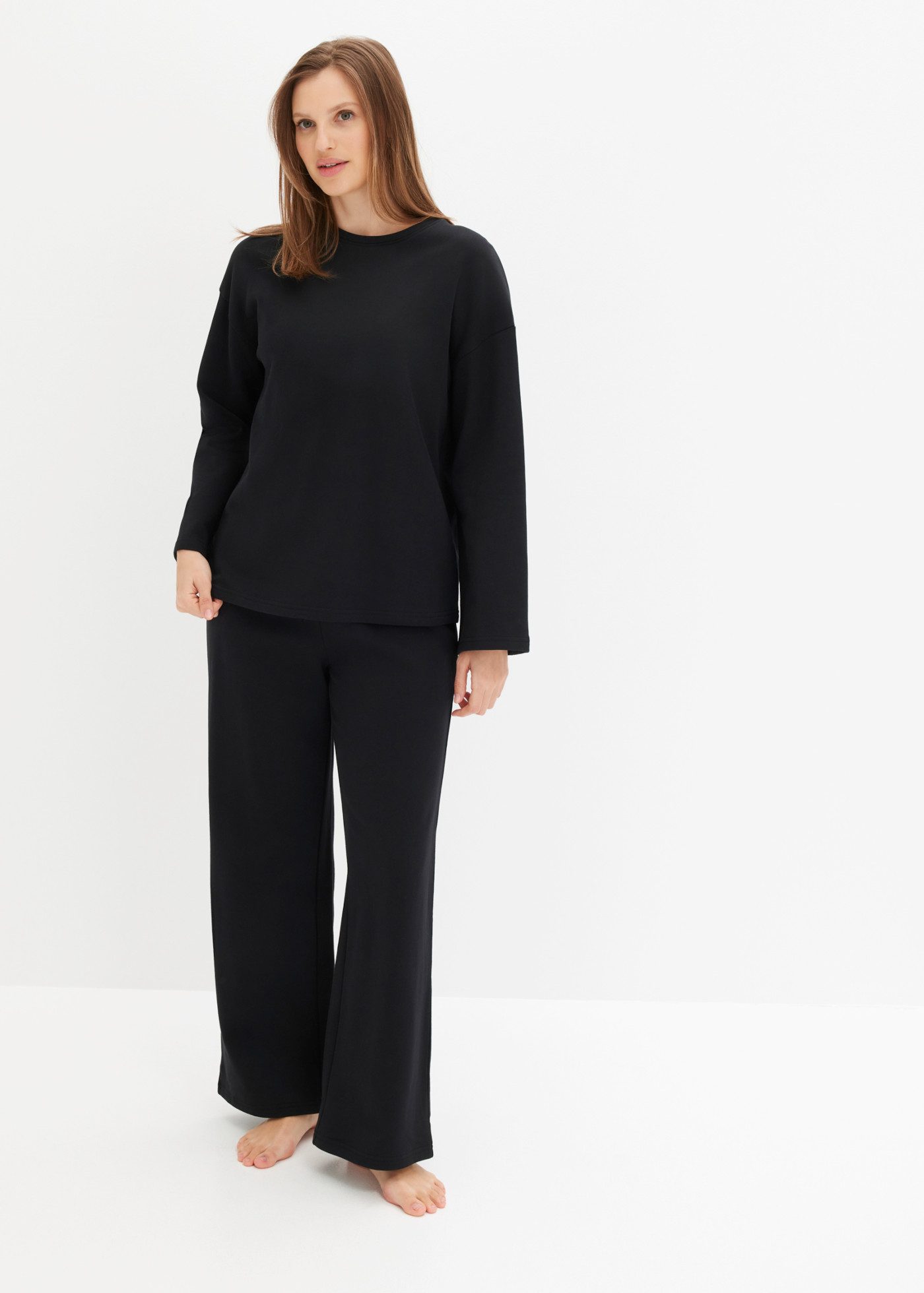 bonprix Hausanzug (Set) Oversize-Passform, im Casual-Stil, aus Baumwolle