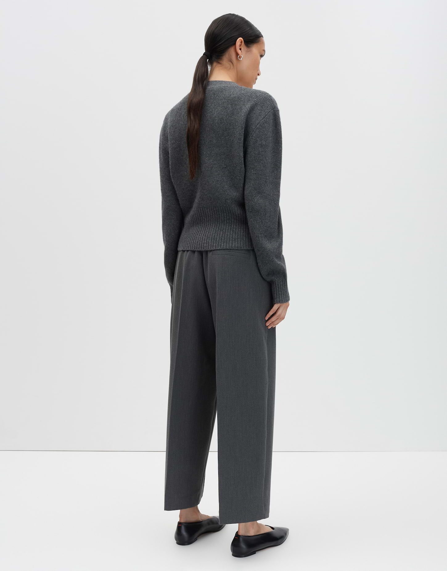 someday Stoffhose CISILIA DECODED in feiner Mélangeoptik Mid Rise, Cropped, Relaxed Fit