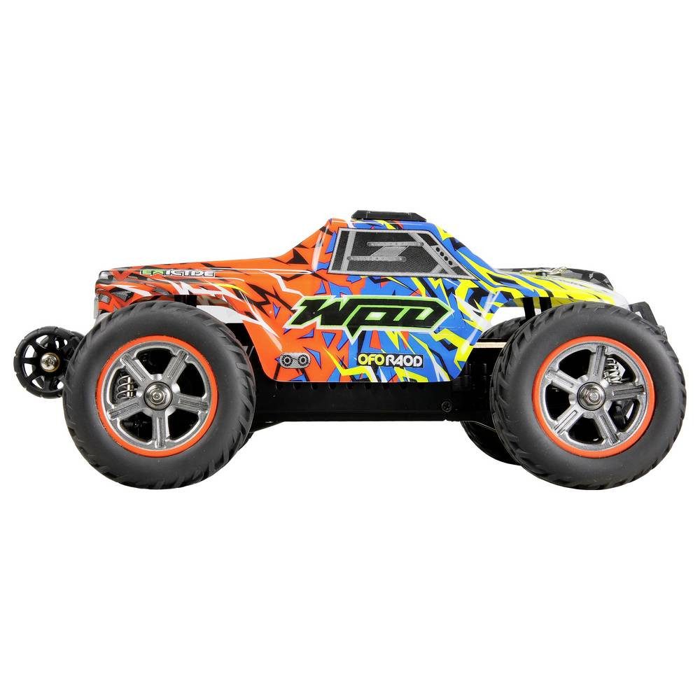 Amewi Modellauto Blau, Orange Brushed 1:20 RC Einsteiger Modellauto Elektro, mit Lichteffekt