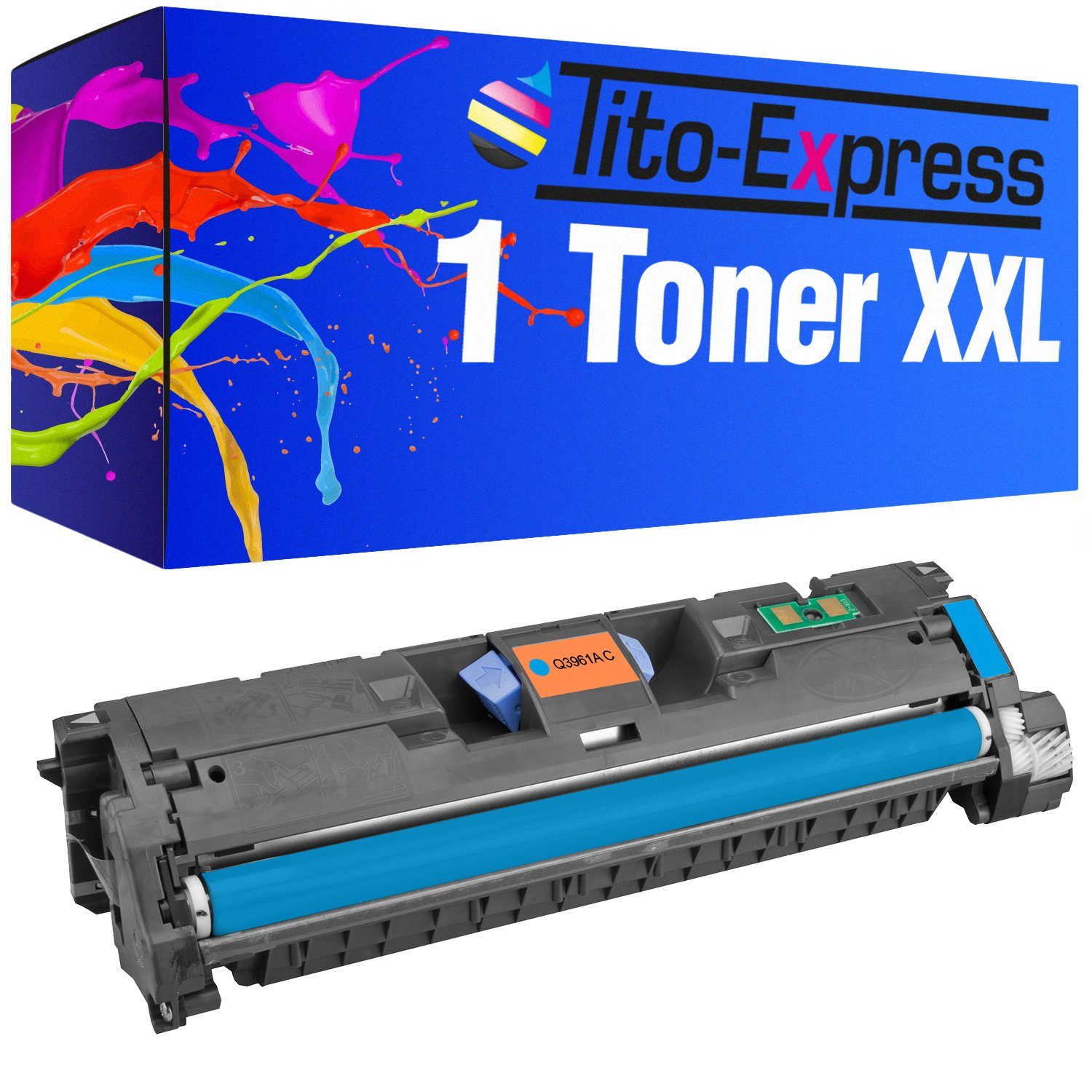 Tito-Express Tonerpatrone ersetzt HP Q 3961 A HP Q 3961A HPQ3961A Cyan, für Color Laserjet 2550 2550L 2550LN 2550N 2800 Series 2820 AIO 2840