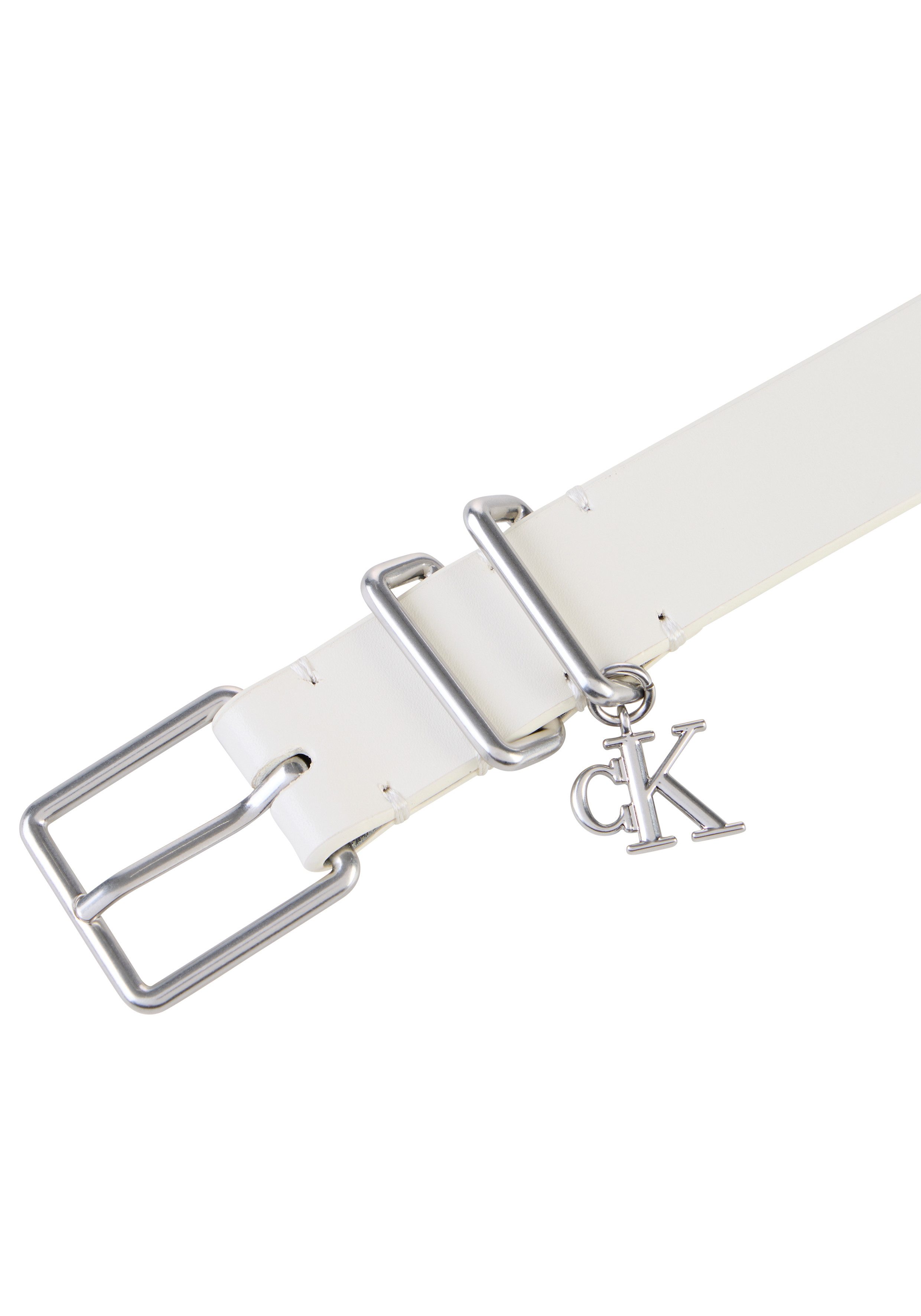 Calvin Klein Ledergürtel MONOGRAM CHARM KEEPER BELT 25MM Regular fit mit Anhänger