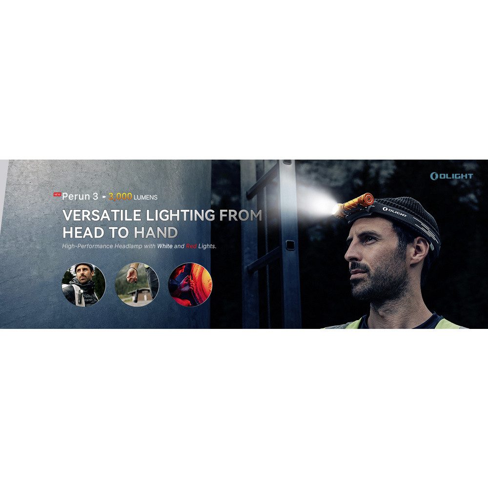OLIGHT LED Stirnlampe OLight Perun 3 LED Stirnlampe akkubetrieben 3000 lm 12807