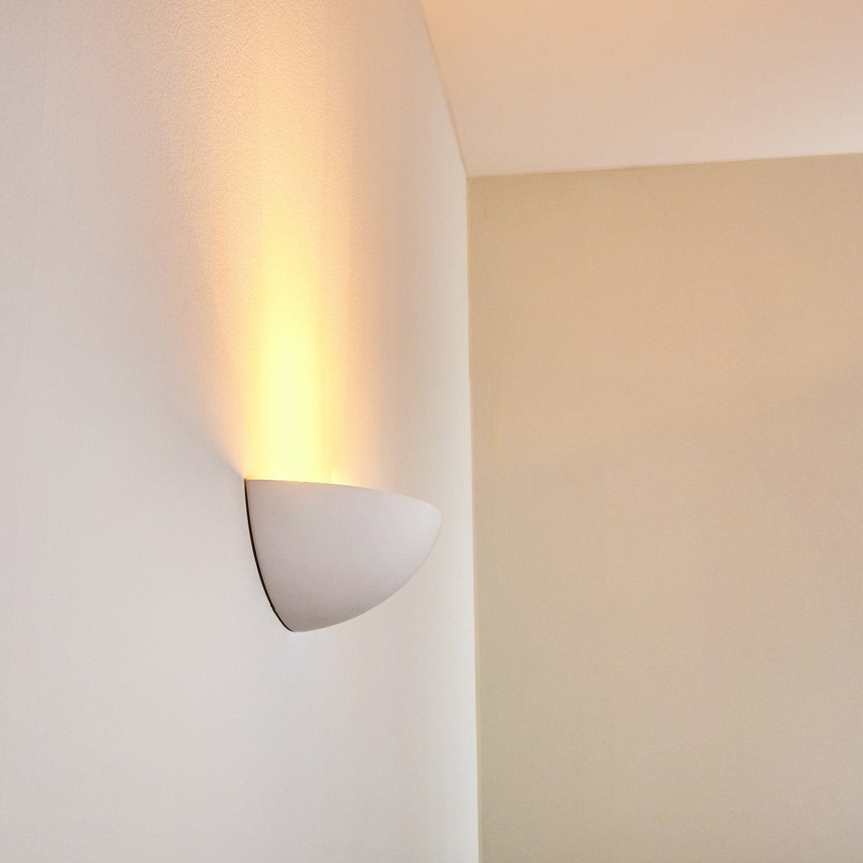 bemalbar Farben »Cerasa« mit Weiß, Innen hofstein Leuchtmittel, handelsüblichen 1xE27, Wandleuchte ohne Keramik mit aus in Lichteffekt, mit Wandlampe Lichteffekt,