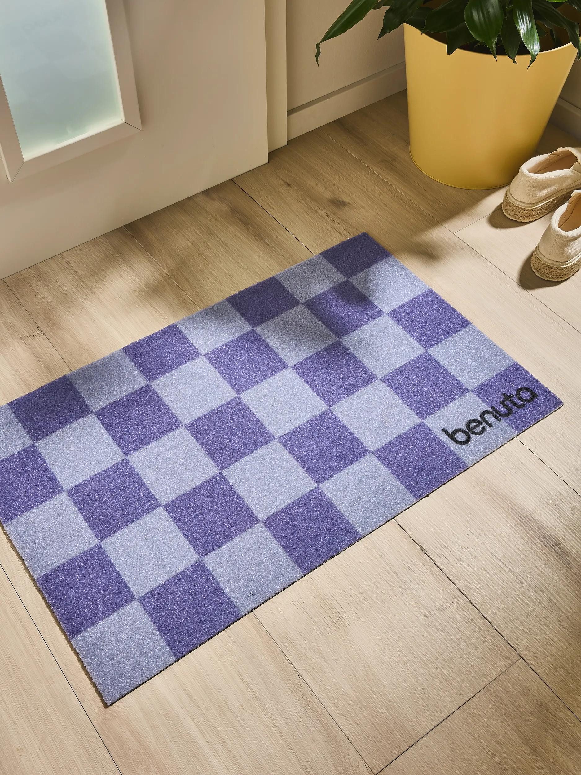 benuta Fußmatte Checker, rechteckig, Höhe: 5 mm, Kunstfaser, Berber, Ethno-Style, Wohnzimmer