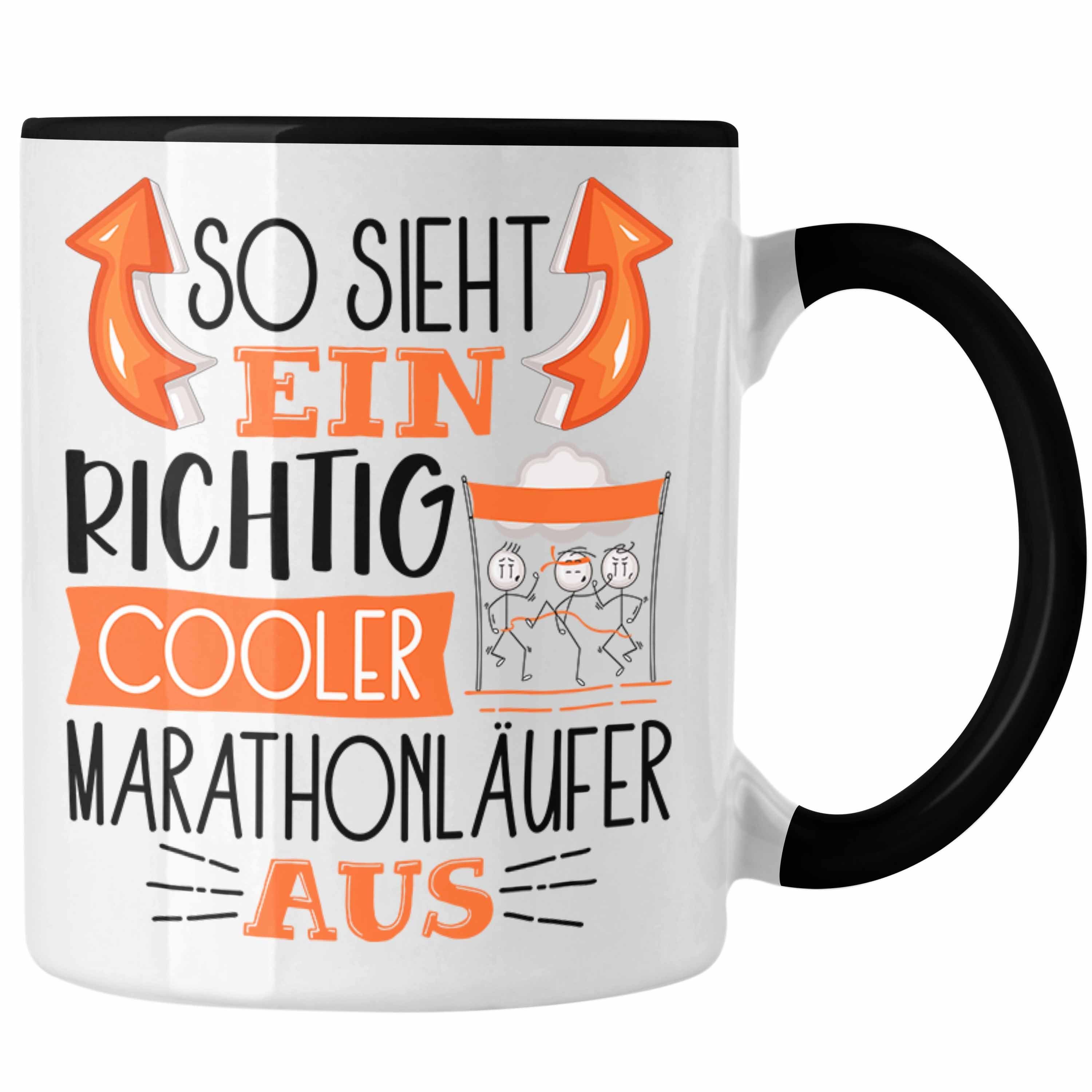 Trendation Tasse So Sieht Ein Richtig Cooler Marathonläufer Aus Geschenk Tasse Lustige Schwarz