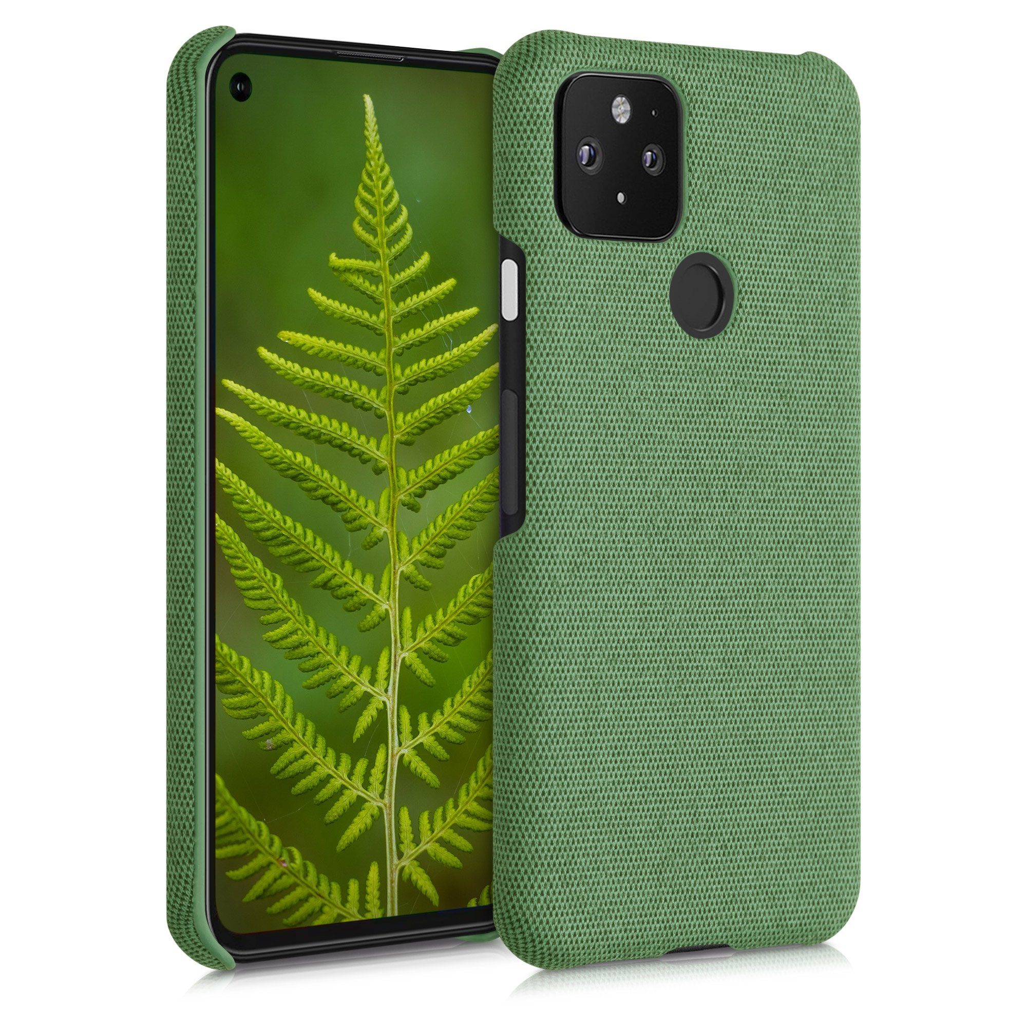 kwmobile Handyhülle kwmobile Schutzhülle kompatibel mit Google Pixel 5 - Hülle - Stoff, Hülle für Google Pixel 5 - Stoff Cover Case im Design