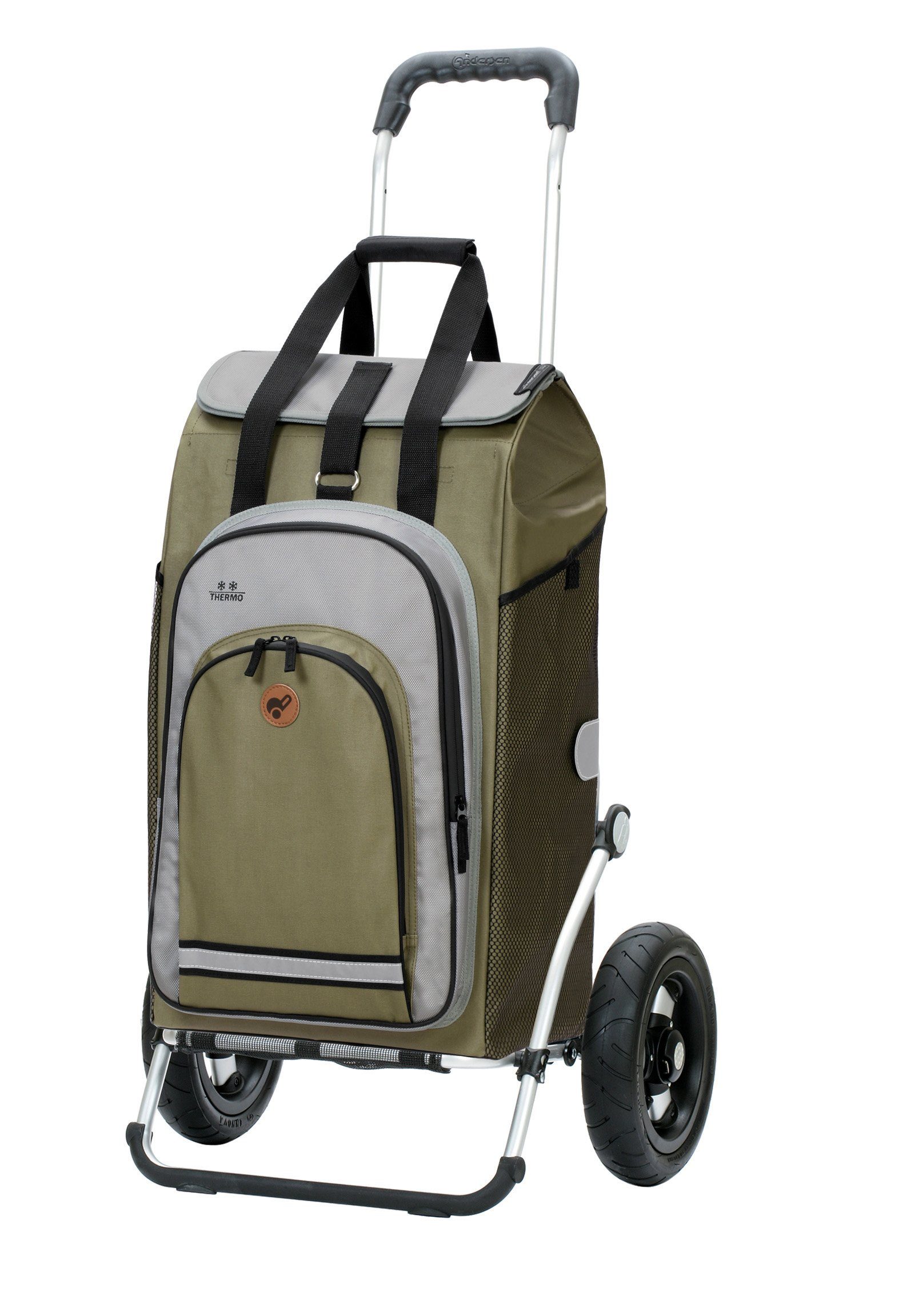 Andersen Einkaufstrolley Andersen Royal Shopper Hydro 2.0 25 cm Luftrad Khaki | Einkaufstrolleys