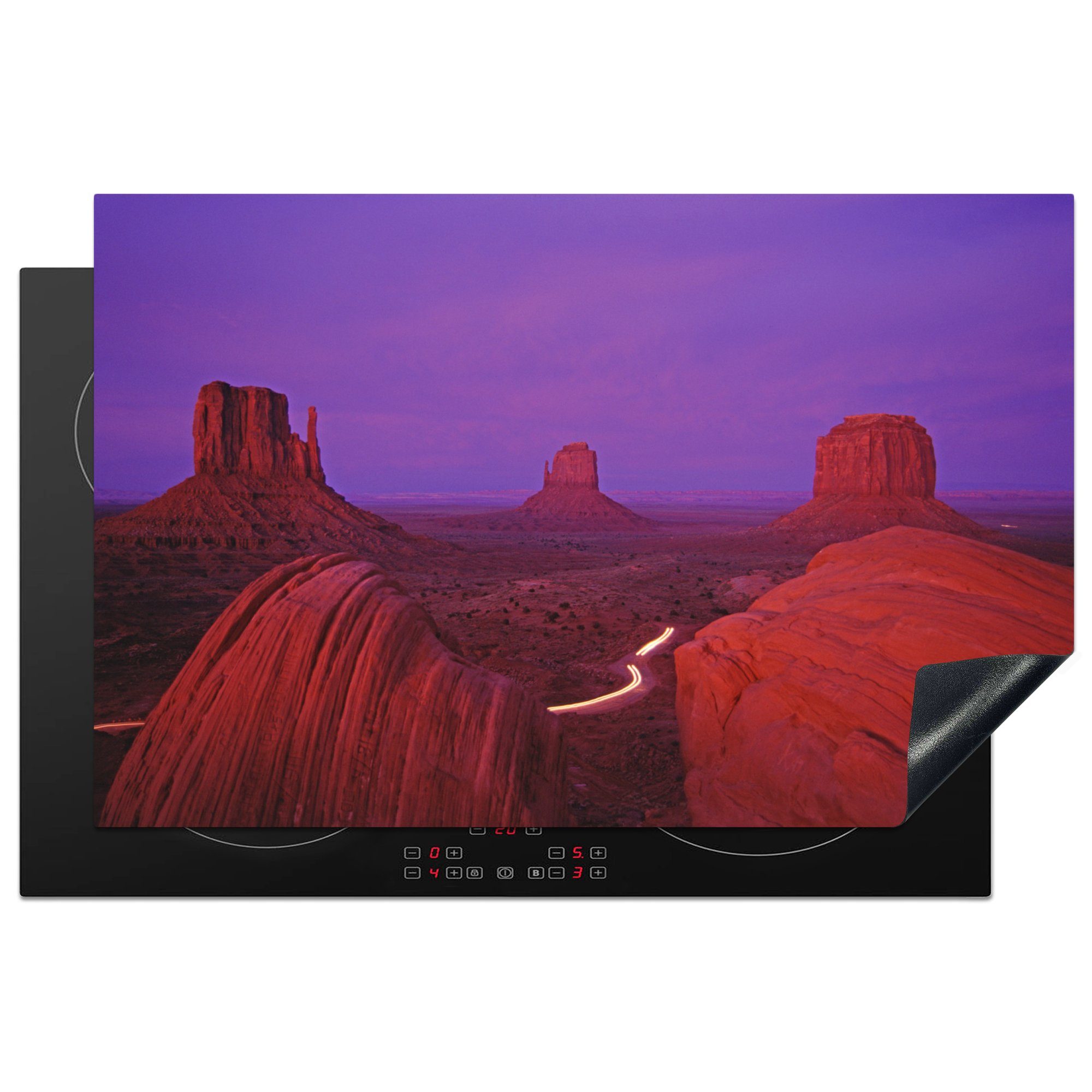 MuchoWow Herdblende-/Abdeckplatte Utah - Amerika - Wüste, Vinyl, (1 tlg), 81x52 cm, Induktionskochfeld Schutz für die küche, Ceranfeldabdeckung