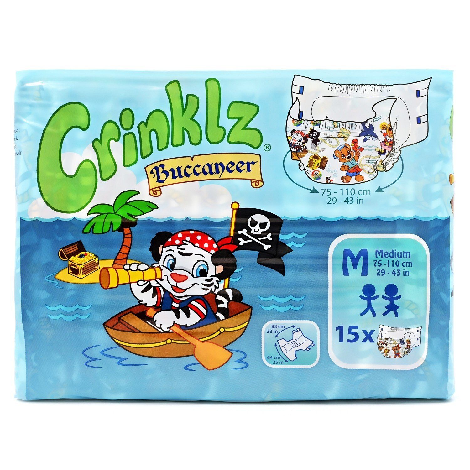 Crinklz Inkontinenzslip CRINKLZ Buccaneer M, 15 St (15-St)