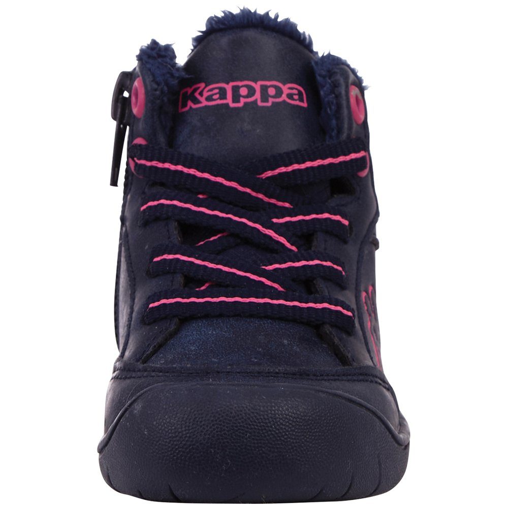 Kappa - auf mit Innenseite der Reißverschluss navy-pink praktischem Sneaker