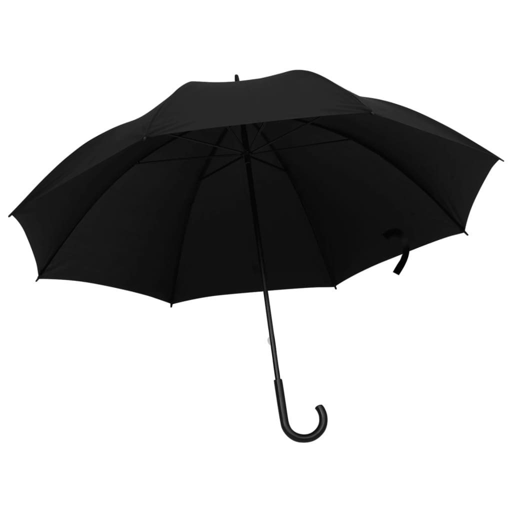 Stockregenschirm Regenschirm Schwarz 130 cm