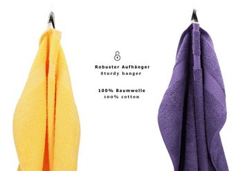 Betz Handtuch Set 10-TLG. Handtuch-Set Classic, 100% Baumwolle, (Set, 10-tlg), Farbe lila und gelb