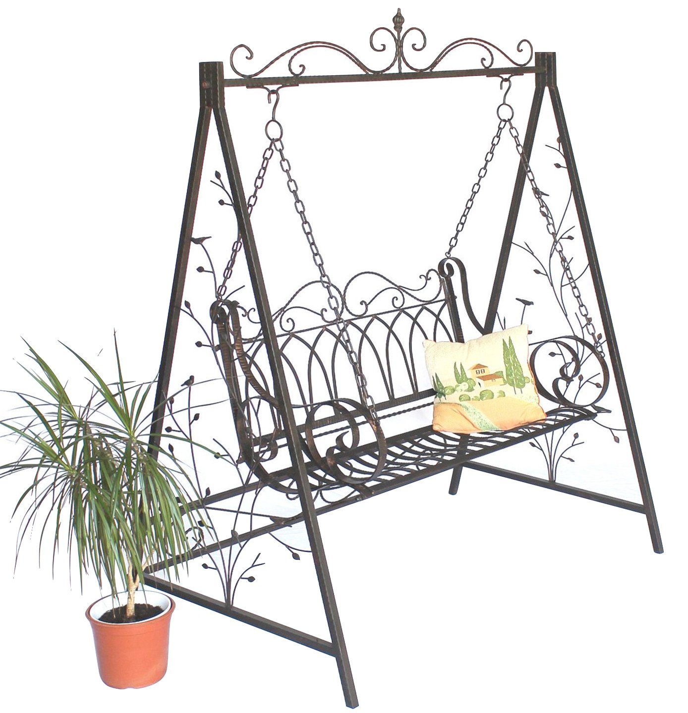 DanDiBo Hollywoodschaukel »Hollywoodschaukel Metall 2 Sitzer Antik