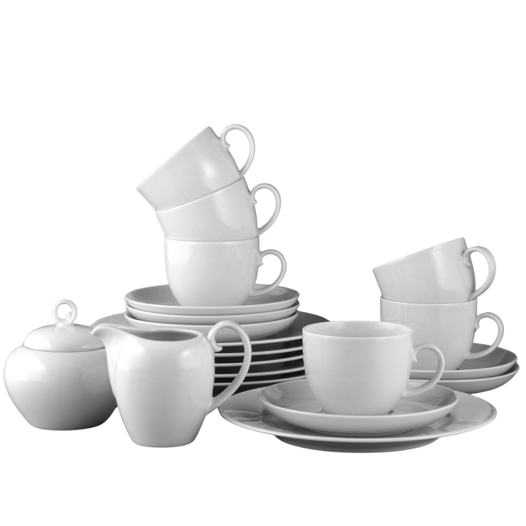 Seltmann Weiden Kaffeeservice Rondo/Liane Kaffeeservice 20-tlg. (20-tlg), 6 Personen, Porzellan