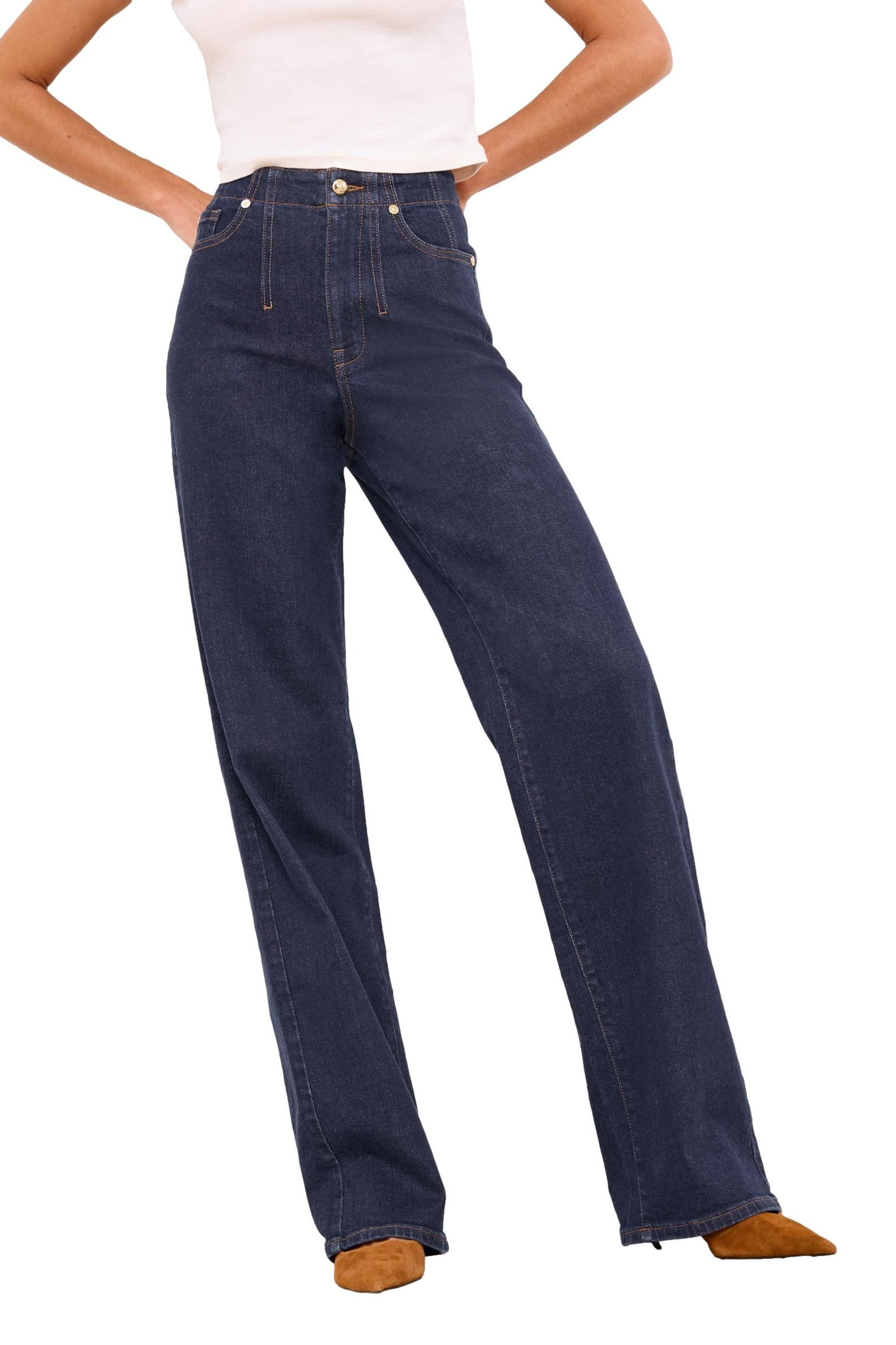 Weite Jeans Lipsy Tailored Jeans mit weitem Bein, Kurzgröße