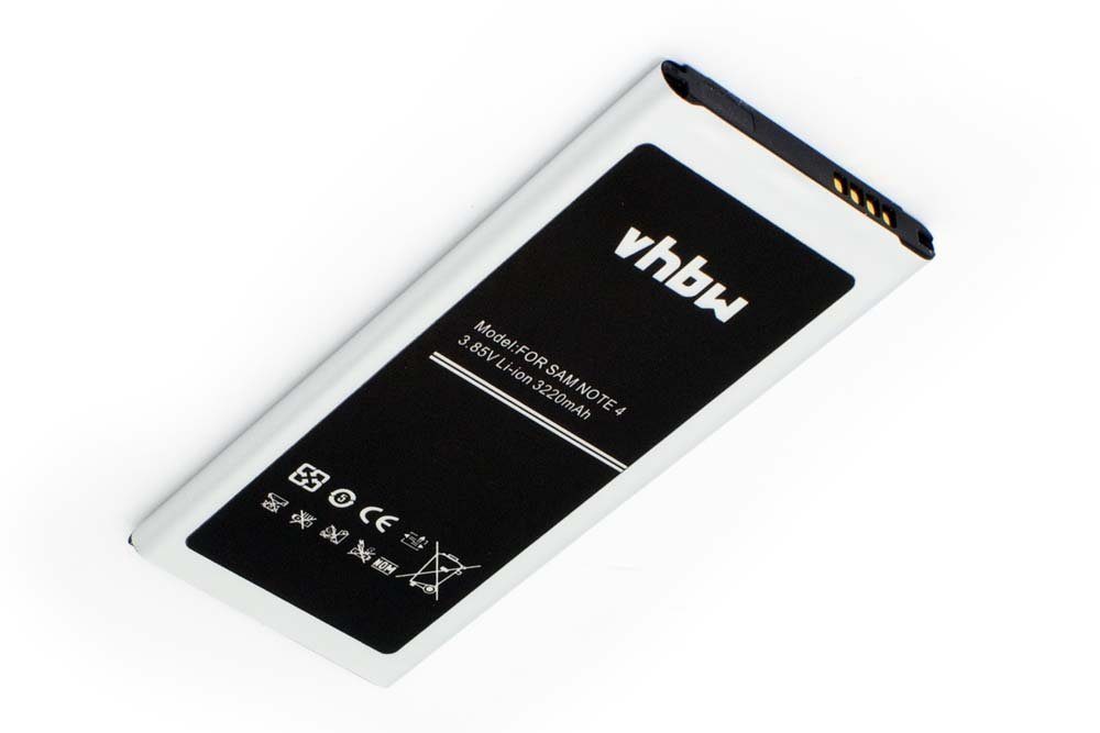 vhbw passend für Samsung Galaxy Note 4, SM-N910A, SM-N910C, SM-N910FD, Handy-Akku 3220 mAh