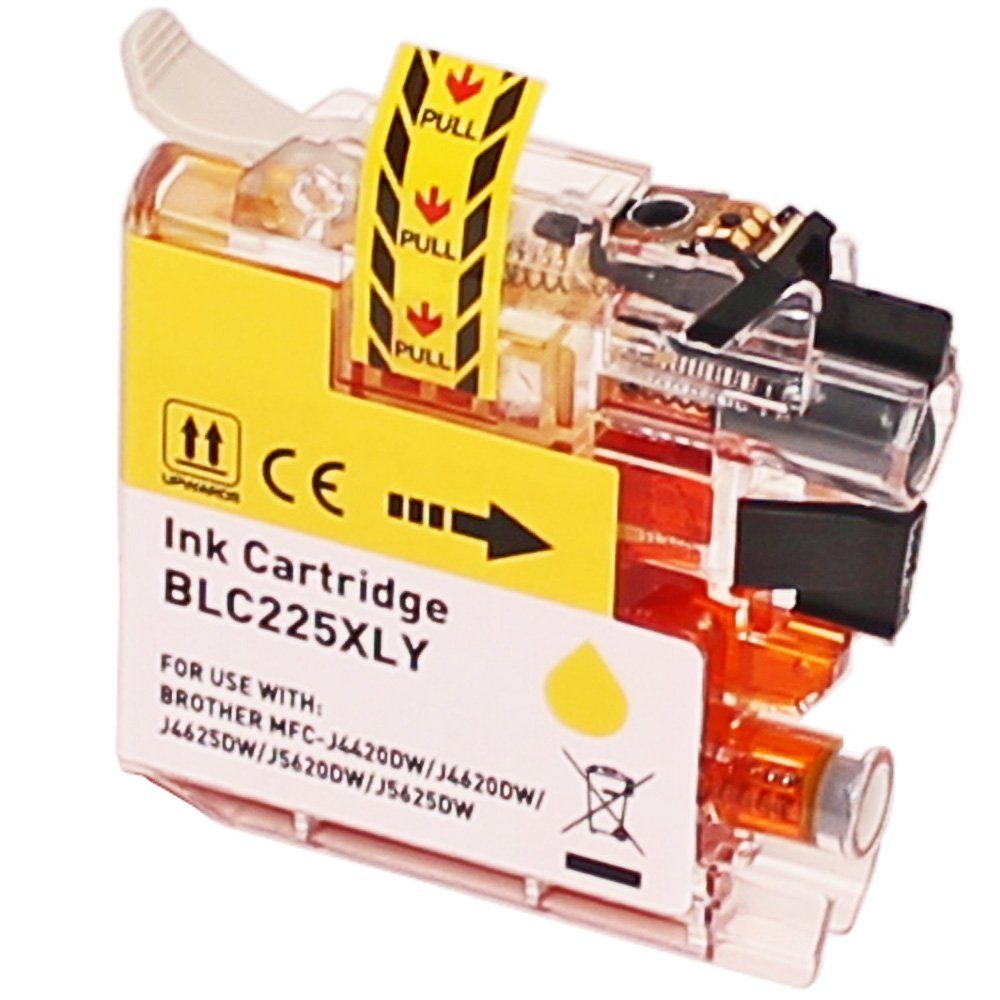 ABC Tintenpatrone (Kompatible Druckerpatrone für Brother LC-225XLY LC-225XL Gelb)