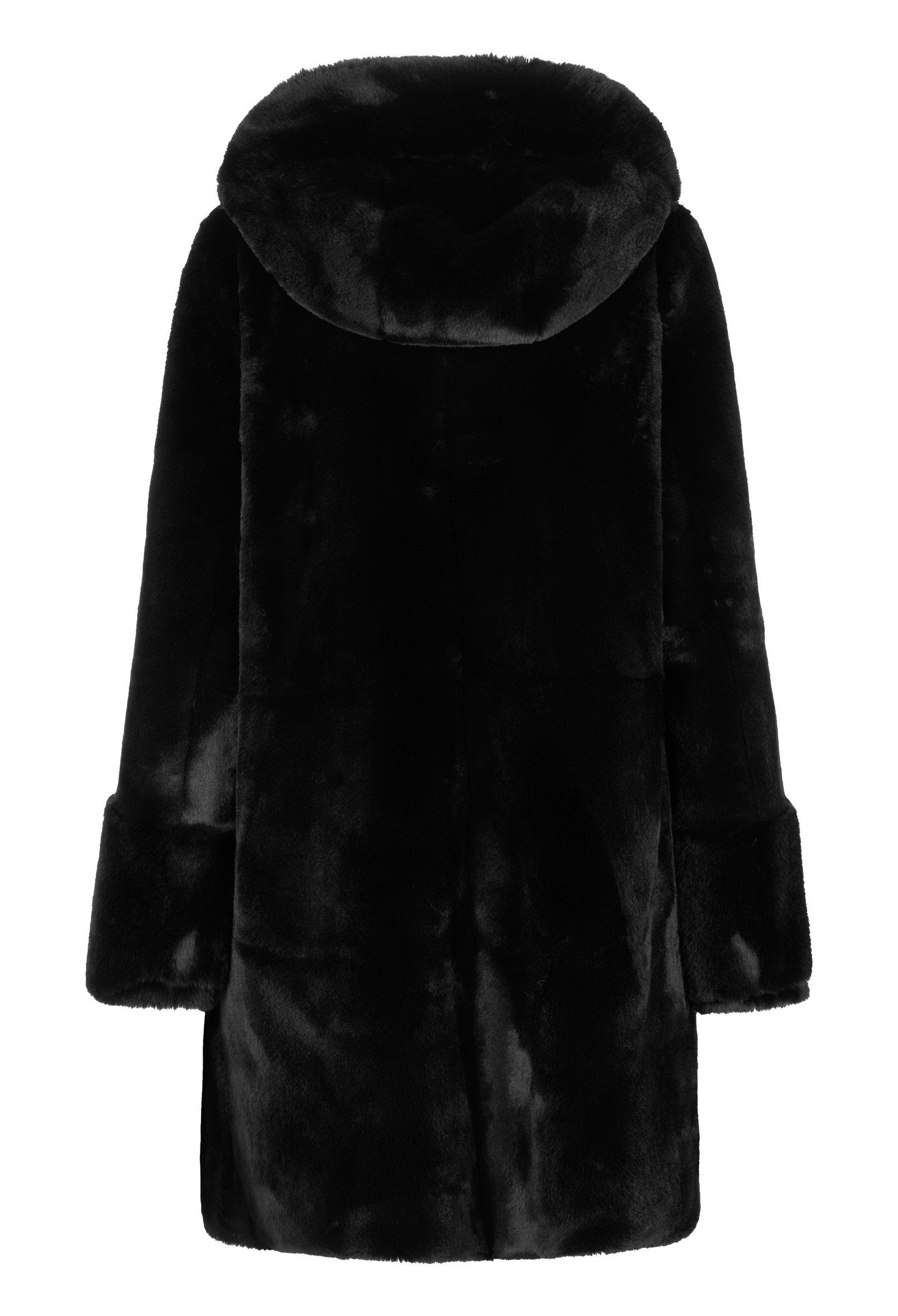 Milestone Wintermantel MS-Lili Lang- und Kurzhaar Fake-Fur Wendemantel mit Kapuze