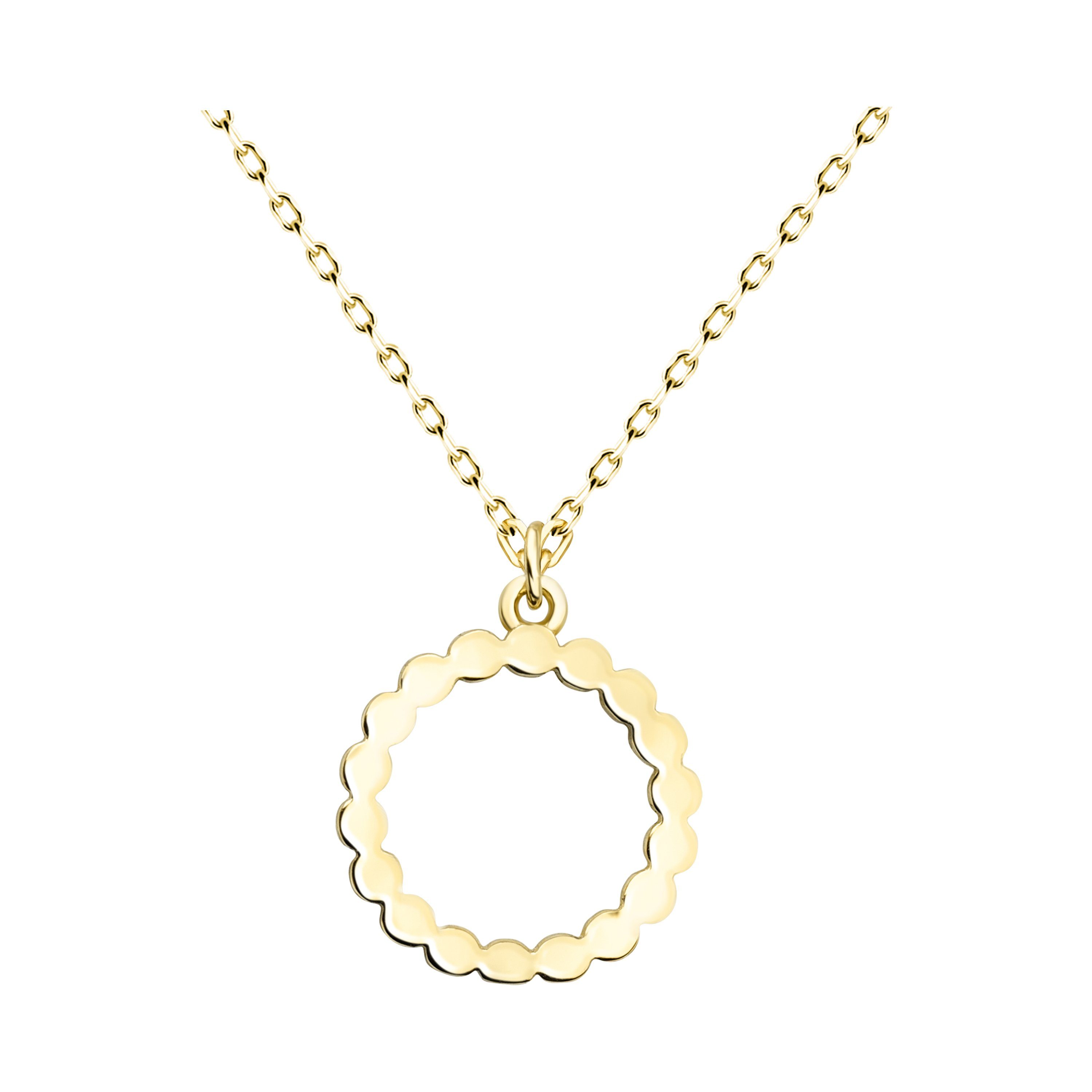 Sofia Milani Kette mit Anhänger Kreis, 925 Silber Damen Schmuck gold | Silberketten