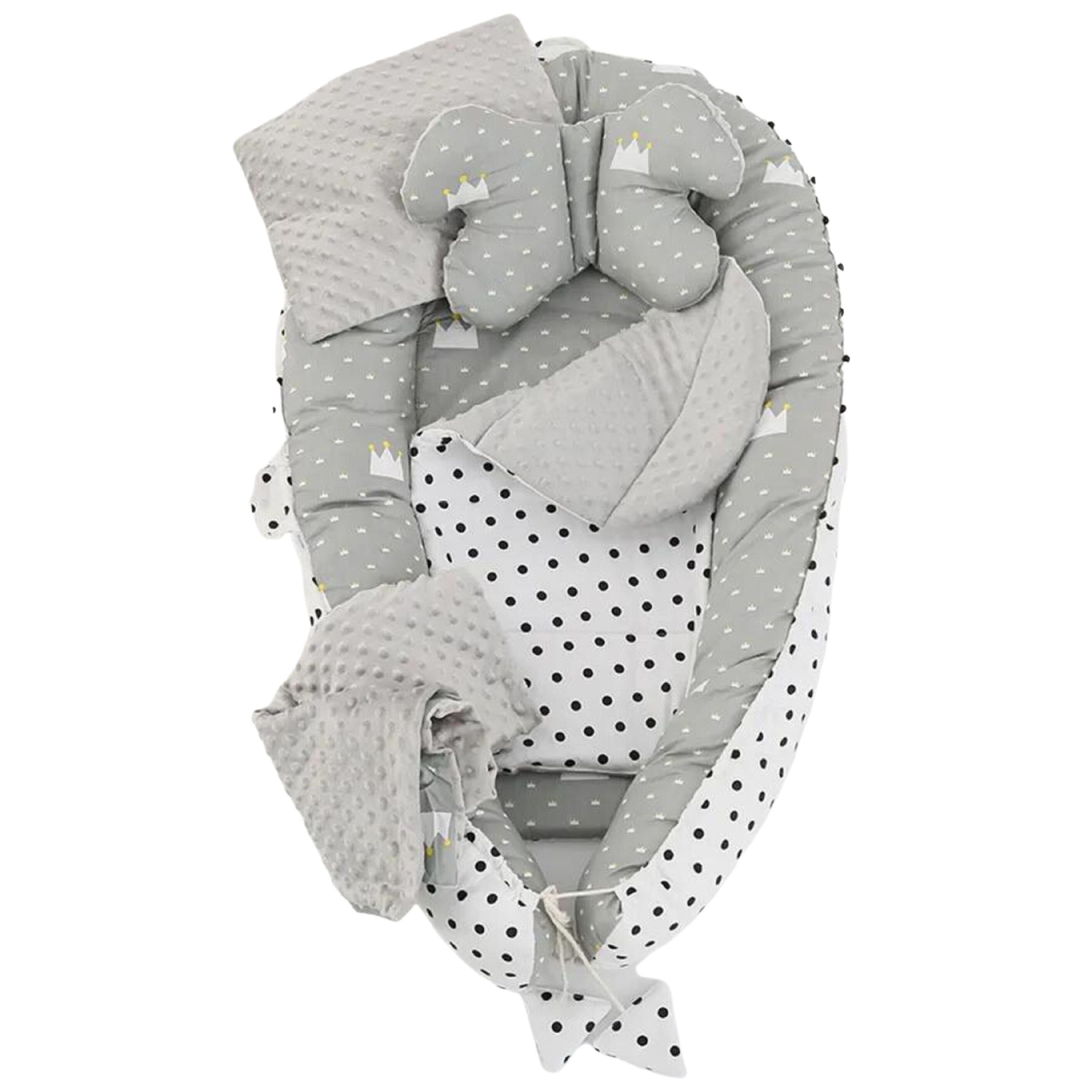 Kuschelnest Babynest: 5 teiliges Babynestchen Set für Neugeborene