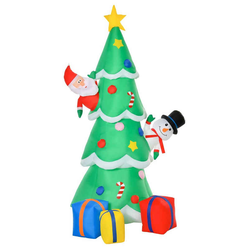 HOMCOM Weihnachtsfigur Aufblasbarer Tannanbaum