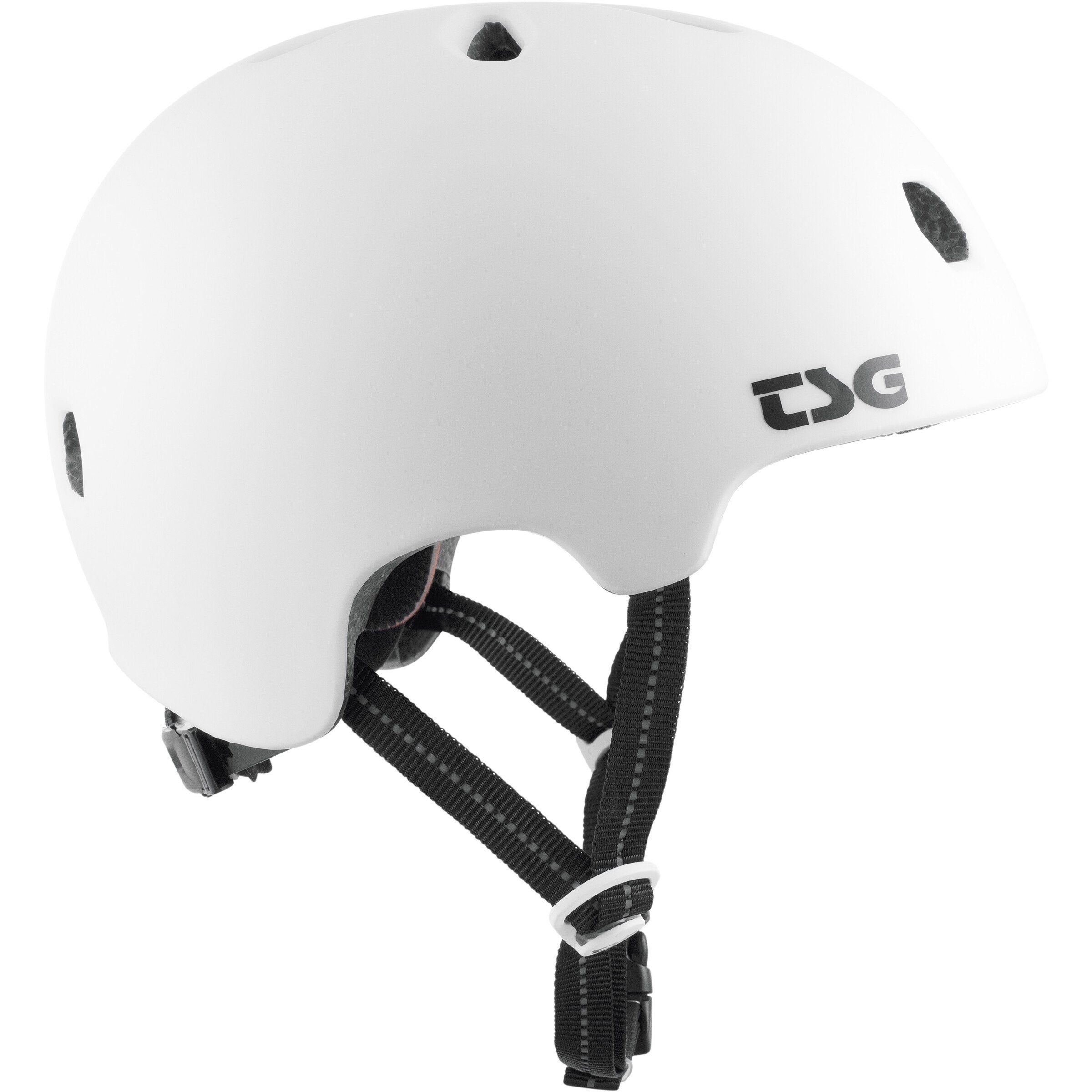 TSG Protektoren-Set TSG Meta Solid Color Stunt Scooter Skate BMX Helm Weiß