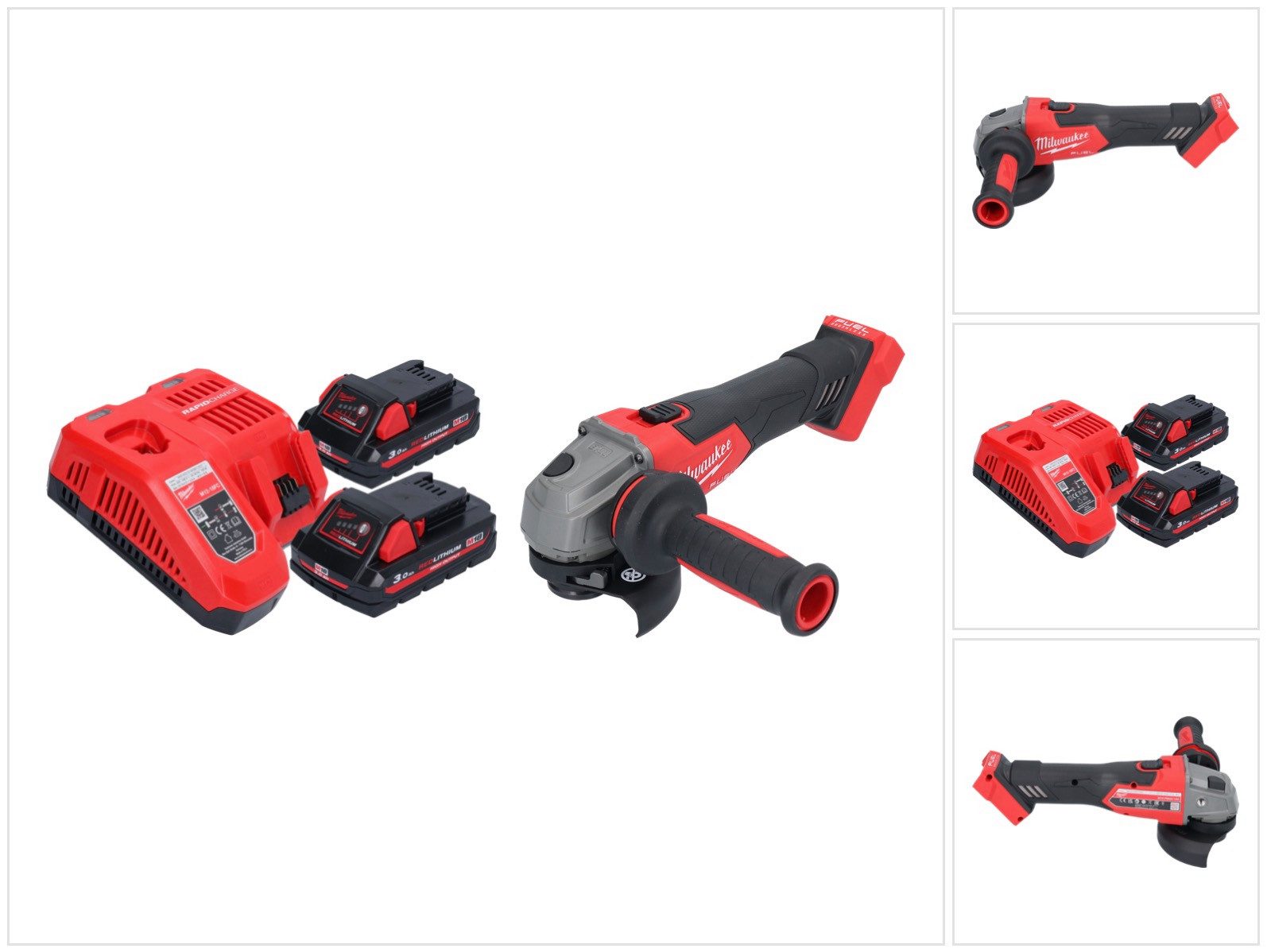 Milwaukee Akku-Winkelschleifer M18 FSAG115X-302 Akku Winkelschleifer 18 V 115 mm Brushless + 2x Akku