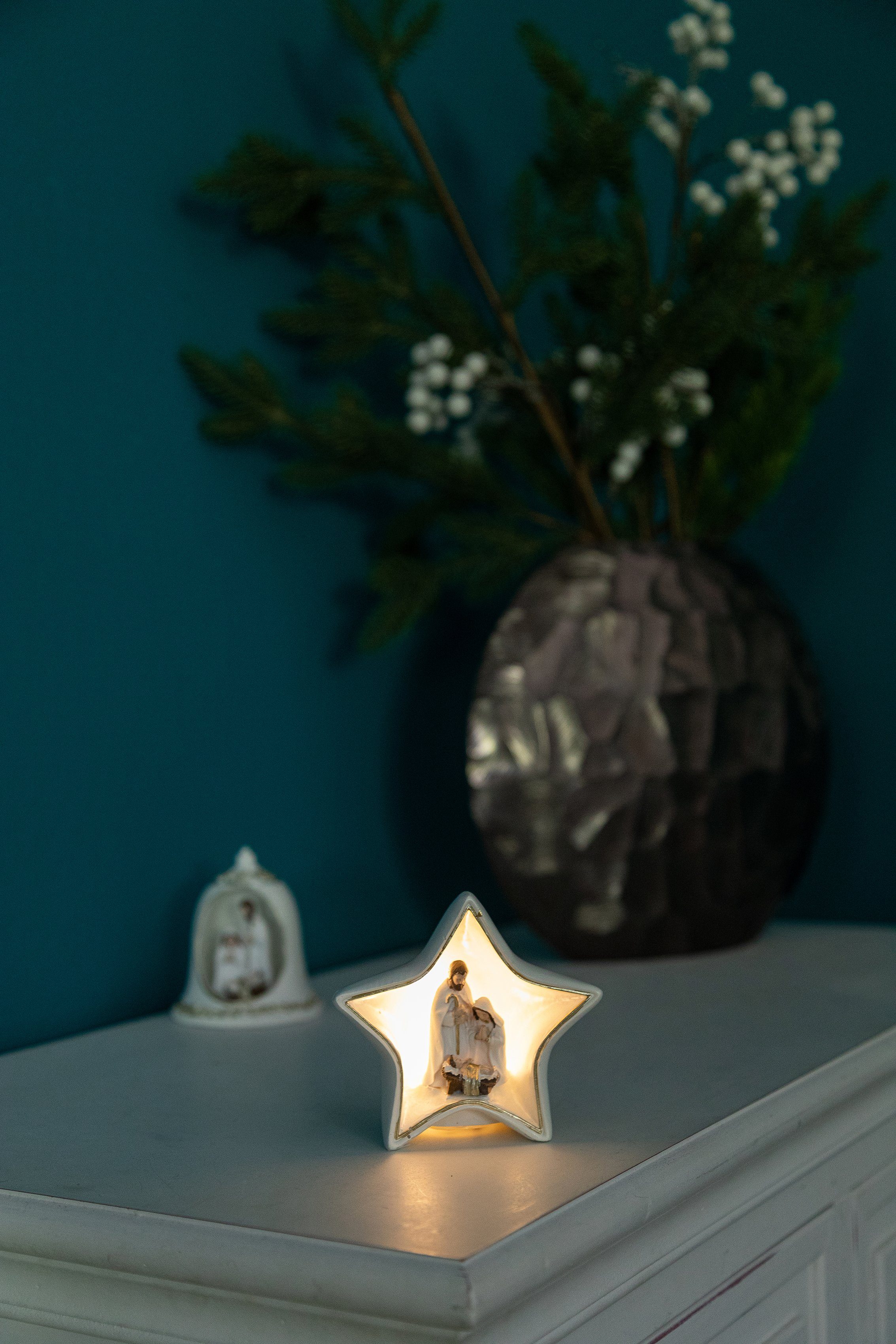 Myflair Möbel & Accessoires Krippe Weihnachtsdeko (1-tlg), mit LED Beleuchtung – Bild 5 von 5