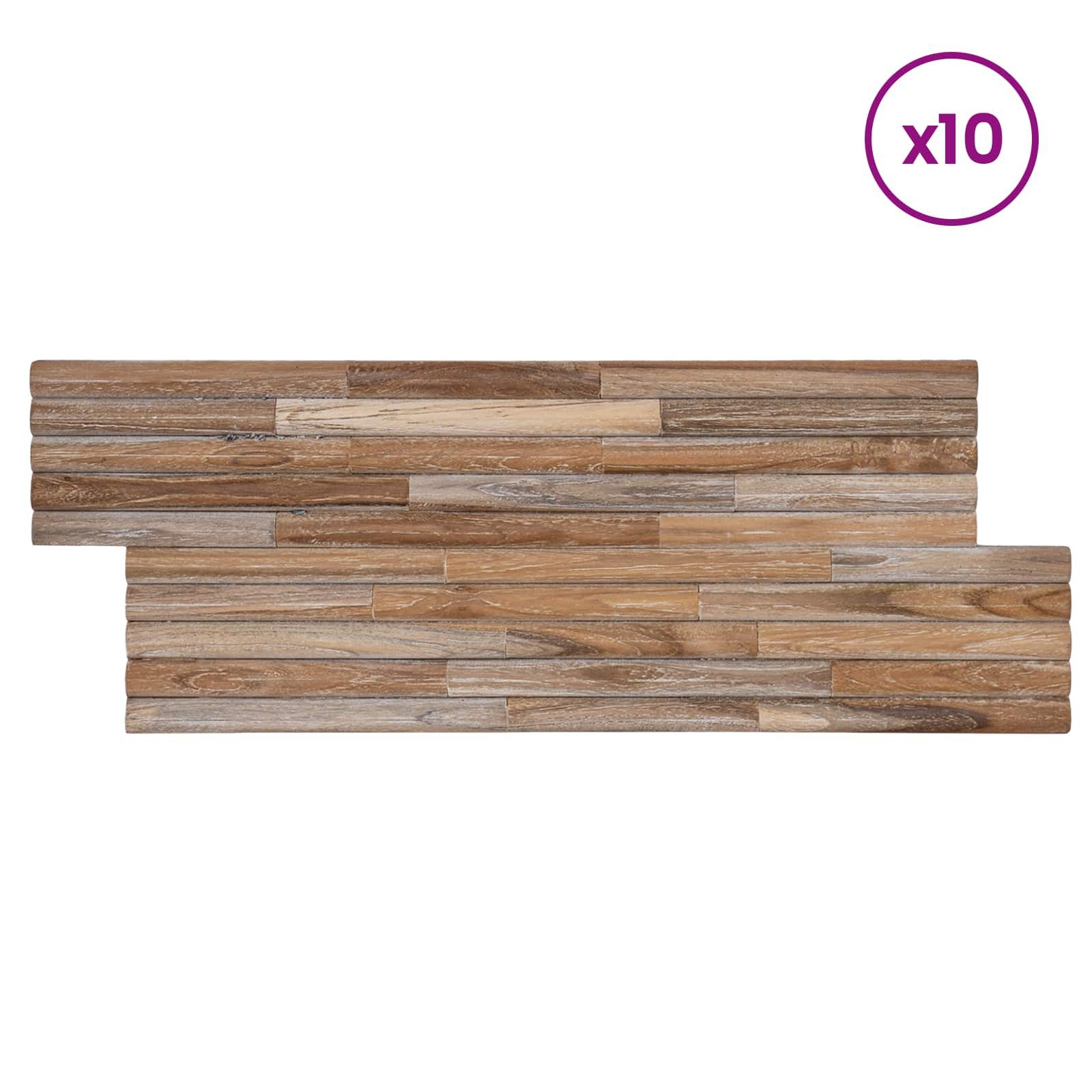 vidaXL Wandpaneel 55 x 20 x 2 cm Wandpaneel 10 stk Natur 55x20x2 cm