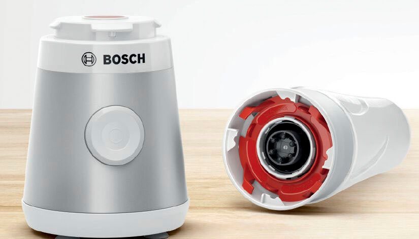 BOSCH Standmixer VitaPower Serie 2 MMB2111T, Mini-Mixer, 0,6l ToGo, 40.000 U/Min, weiß, 450 W, ToGo Flasche aus Tritan, Trinkdeckel, 4 Klingen, Made in Europe – Bild 5 von 5