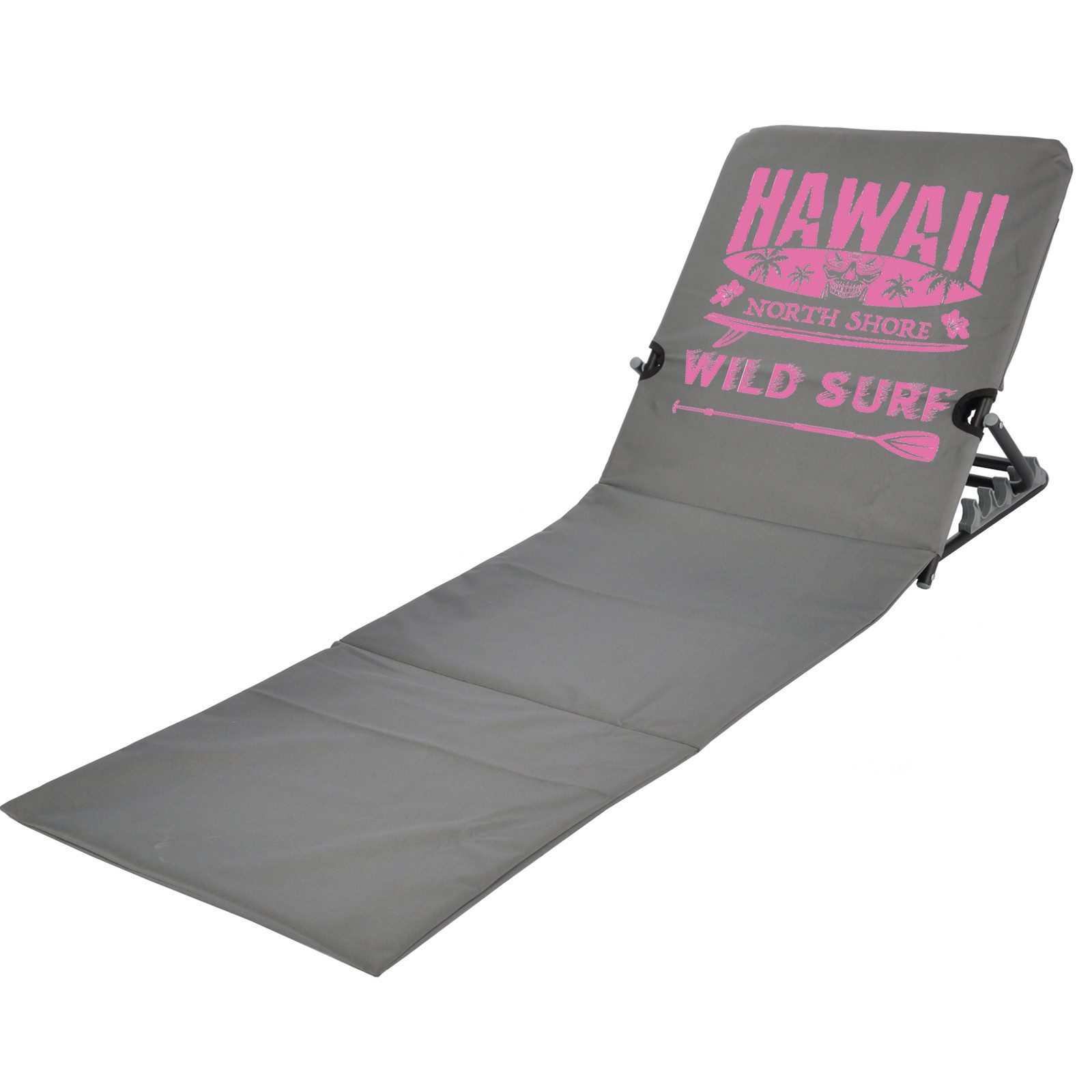 JEMIDI Campingliege Strandmatte mit Rückenlehne faltbar - 47x145cm - Hawaii Design (1-St)