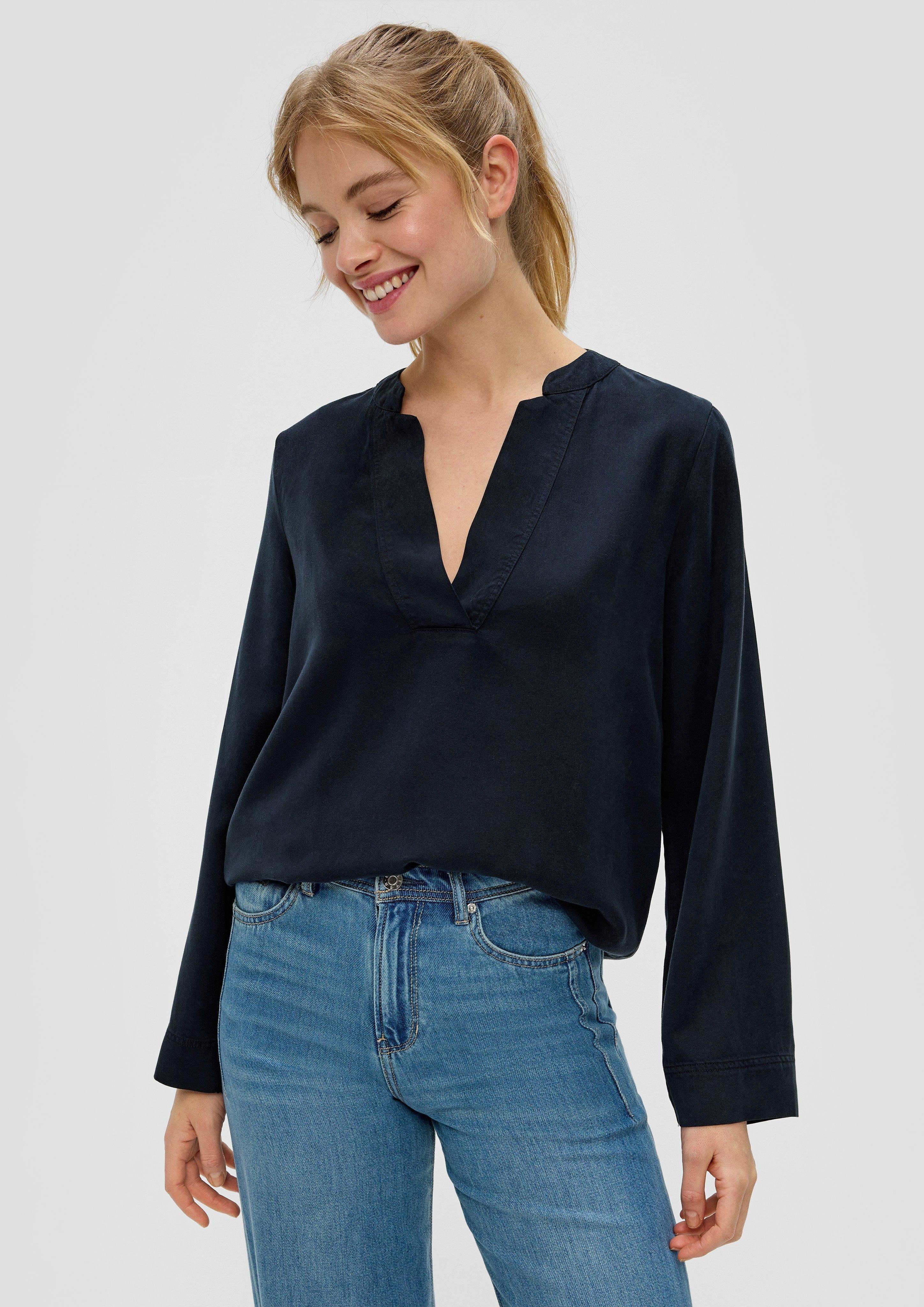 s.Oliver Langarmbluse Bluse aus Lyocell günstig online kaufen