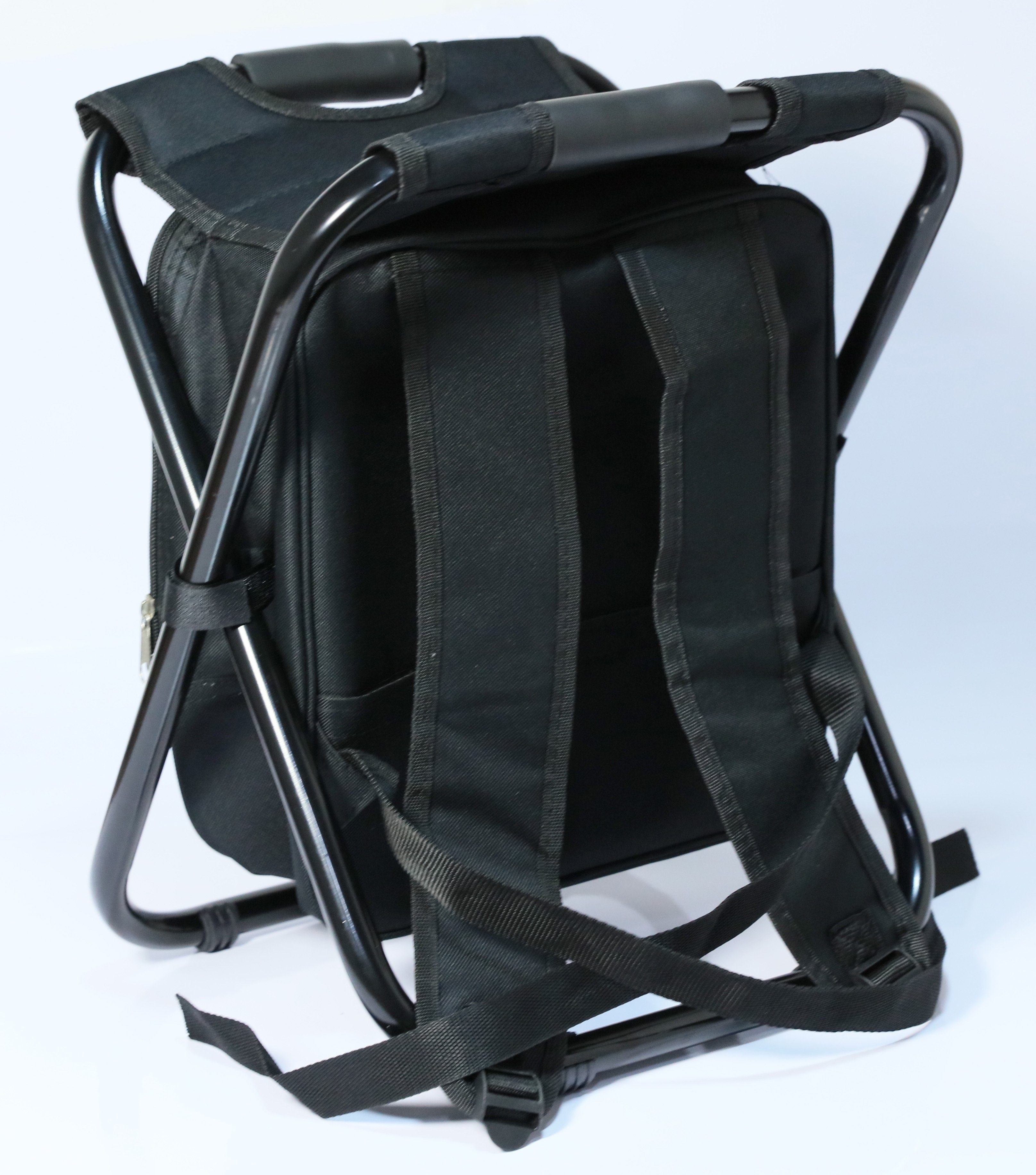 Rucksack Kühltasche mit (1 integrierter Camping mit black Campinghocker highfeld Hocker Stück),